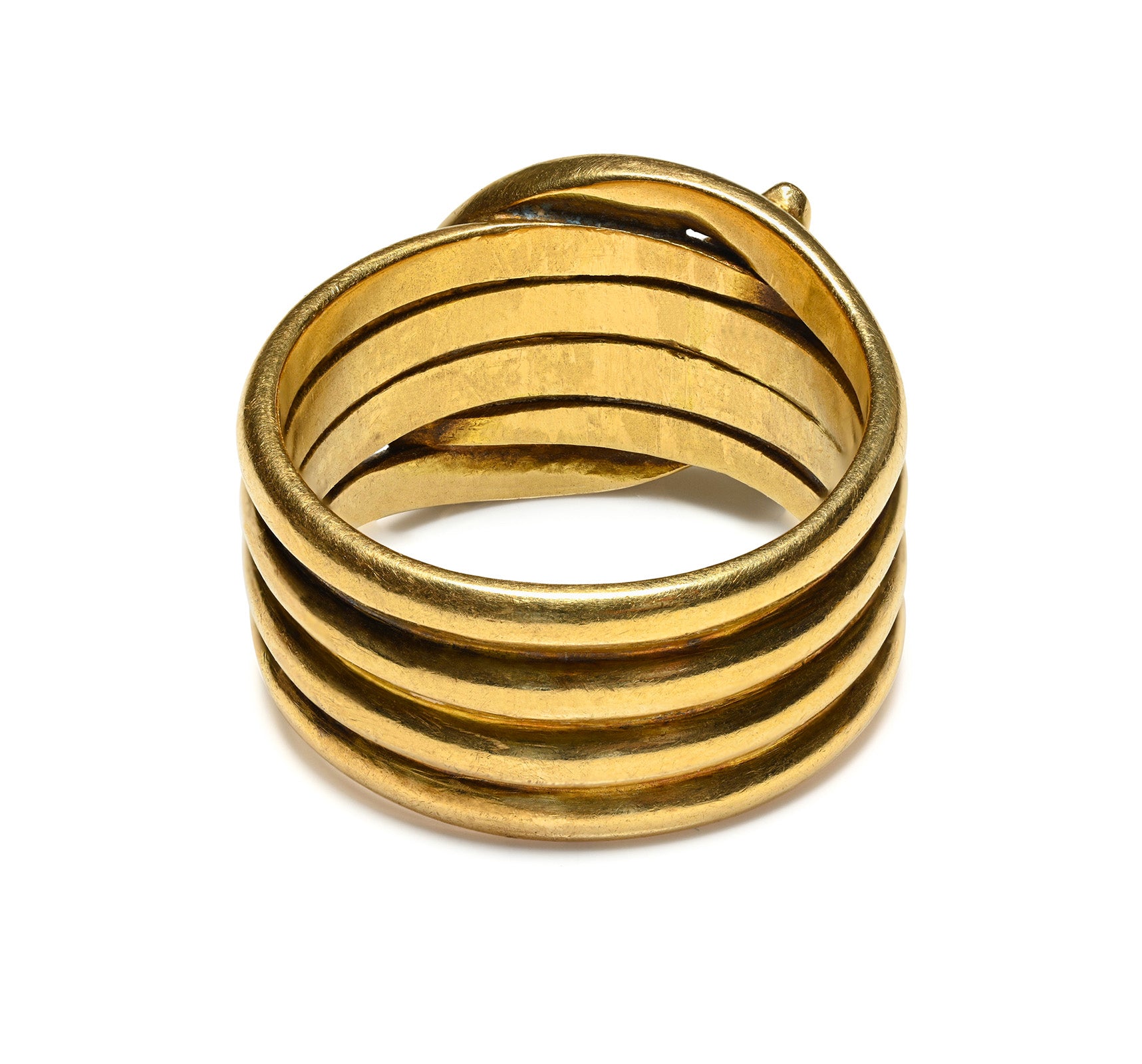 Antique Victorian 18K Yellow Gold Snake Serpent Ring
