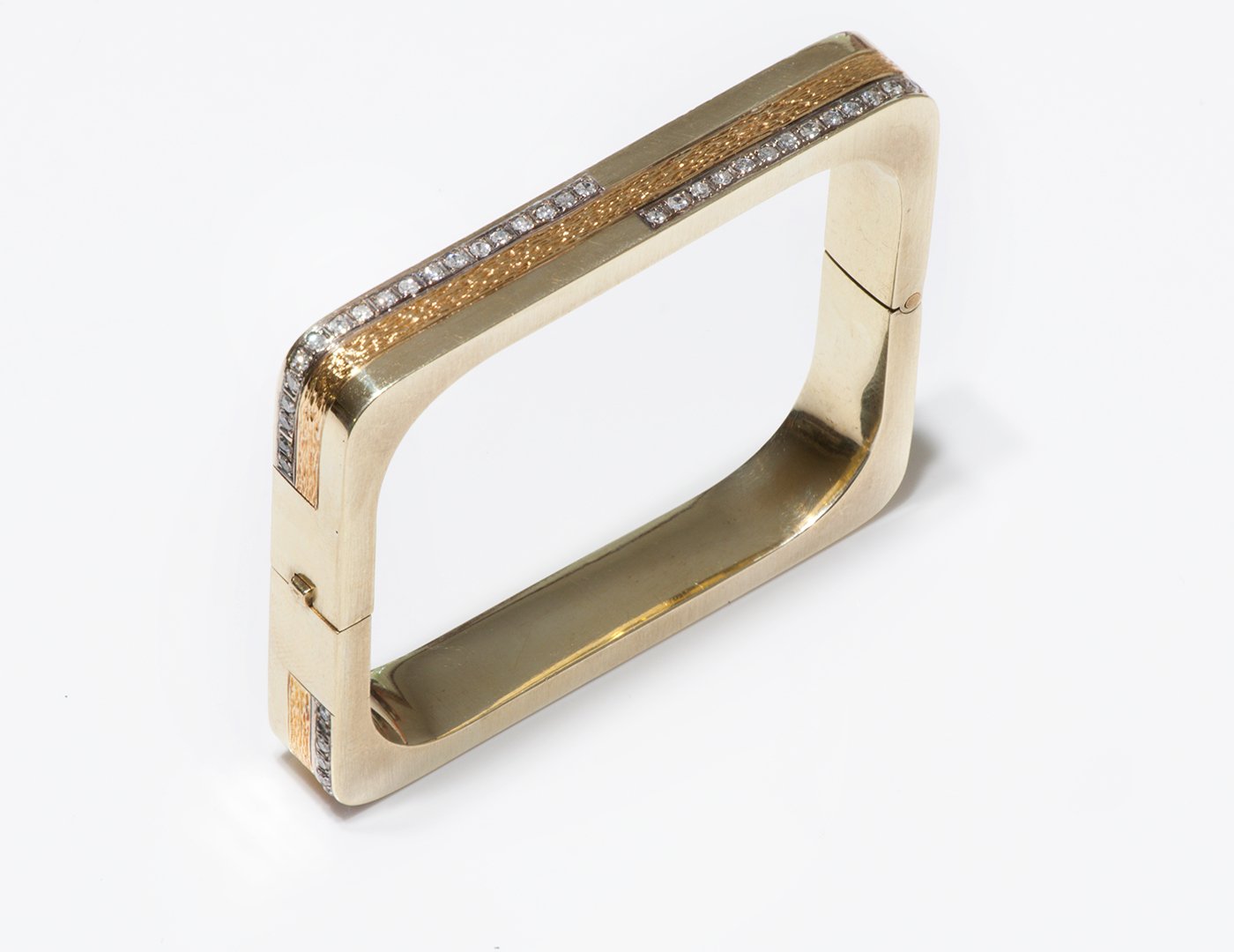Vintage 14K Yellow Gold Diamond Bracelet