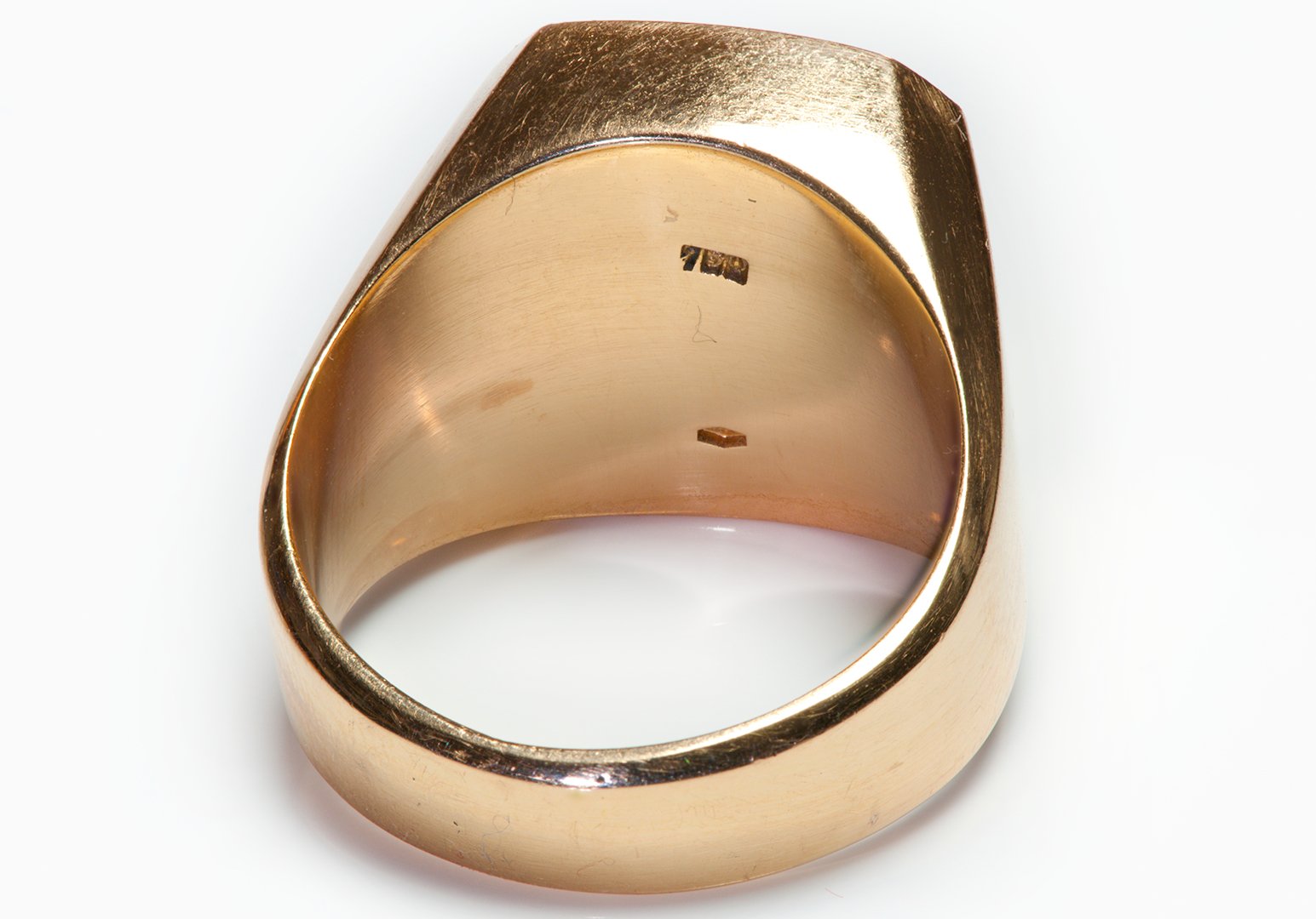 Vintage 18K Yellow Gold Crest Men's Ring