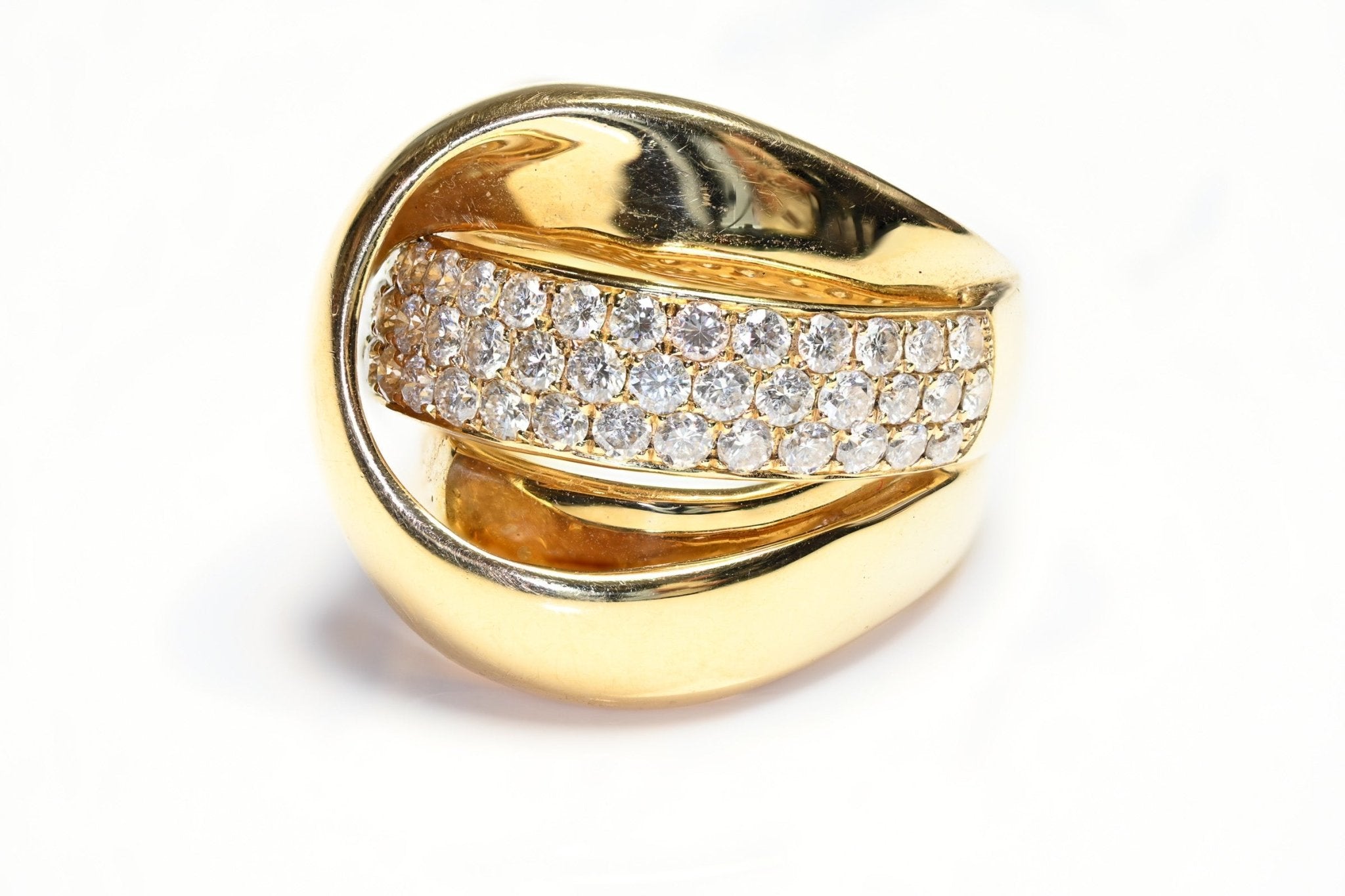 Vintage 18K Yellow Gold Diamond Ring