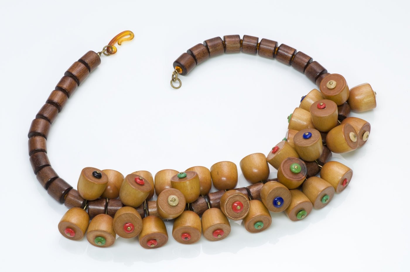 Vintage 1930's Miriam Haskell Wood Necklace