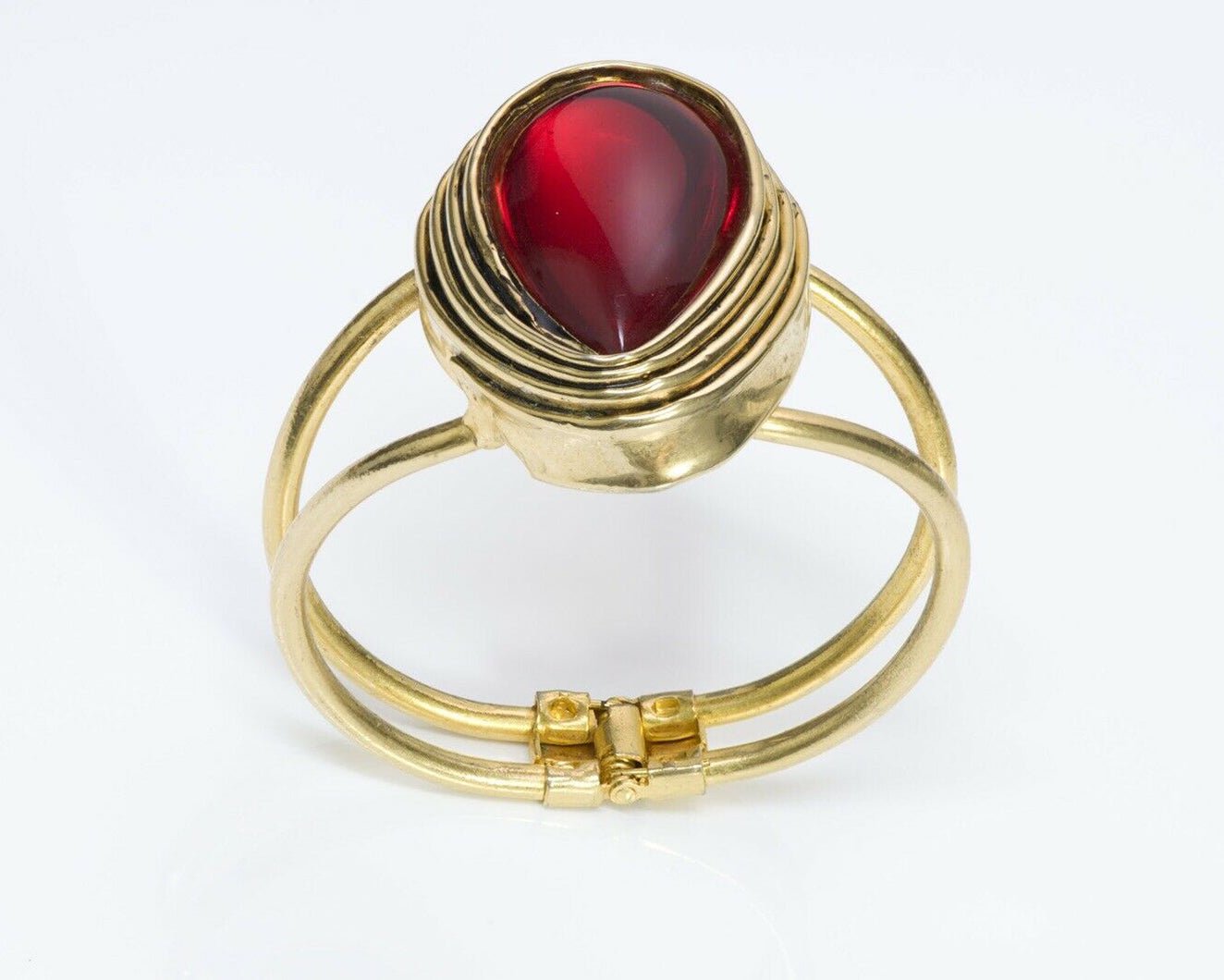 Vintage 1950's Madame Gres Robert Goossens Red Bangle Bracelet