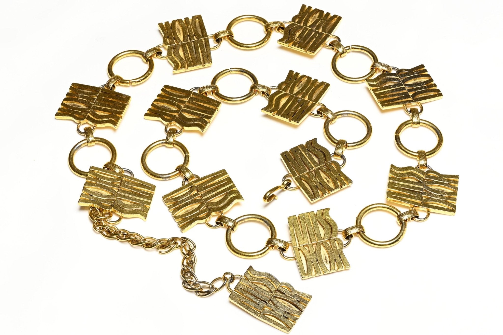 Vintage 1980's Christian Dior Paris Miss Dior Charm Chain Belt