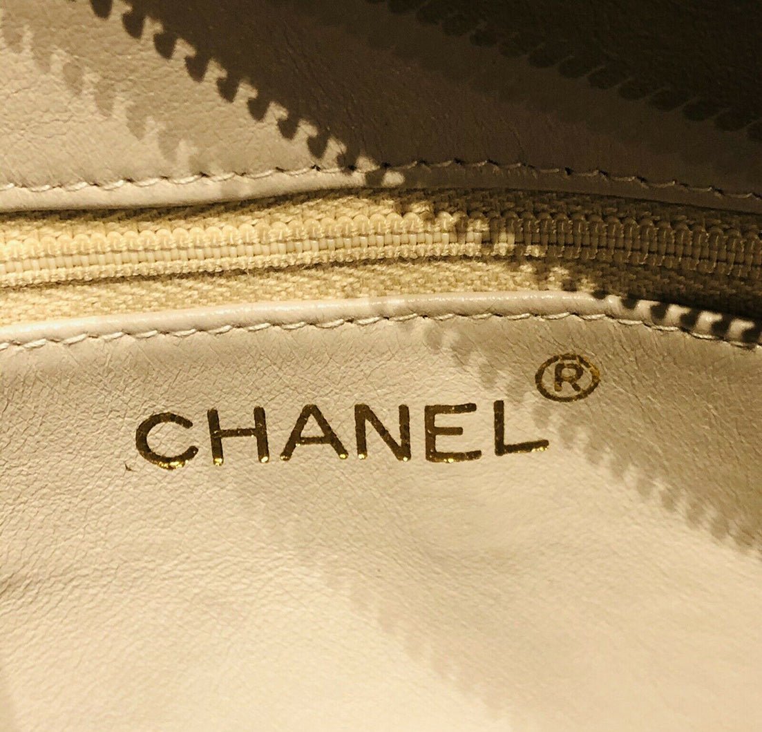 Vintage 1990’s CHANEL CC Gold Leather Chain Mini Crossbody Bag