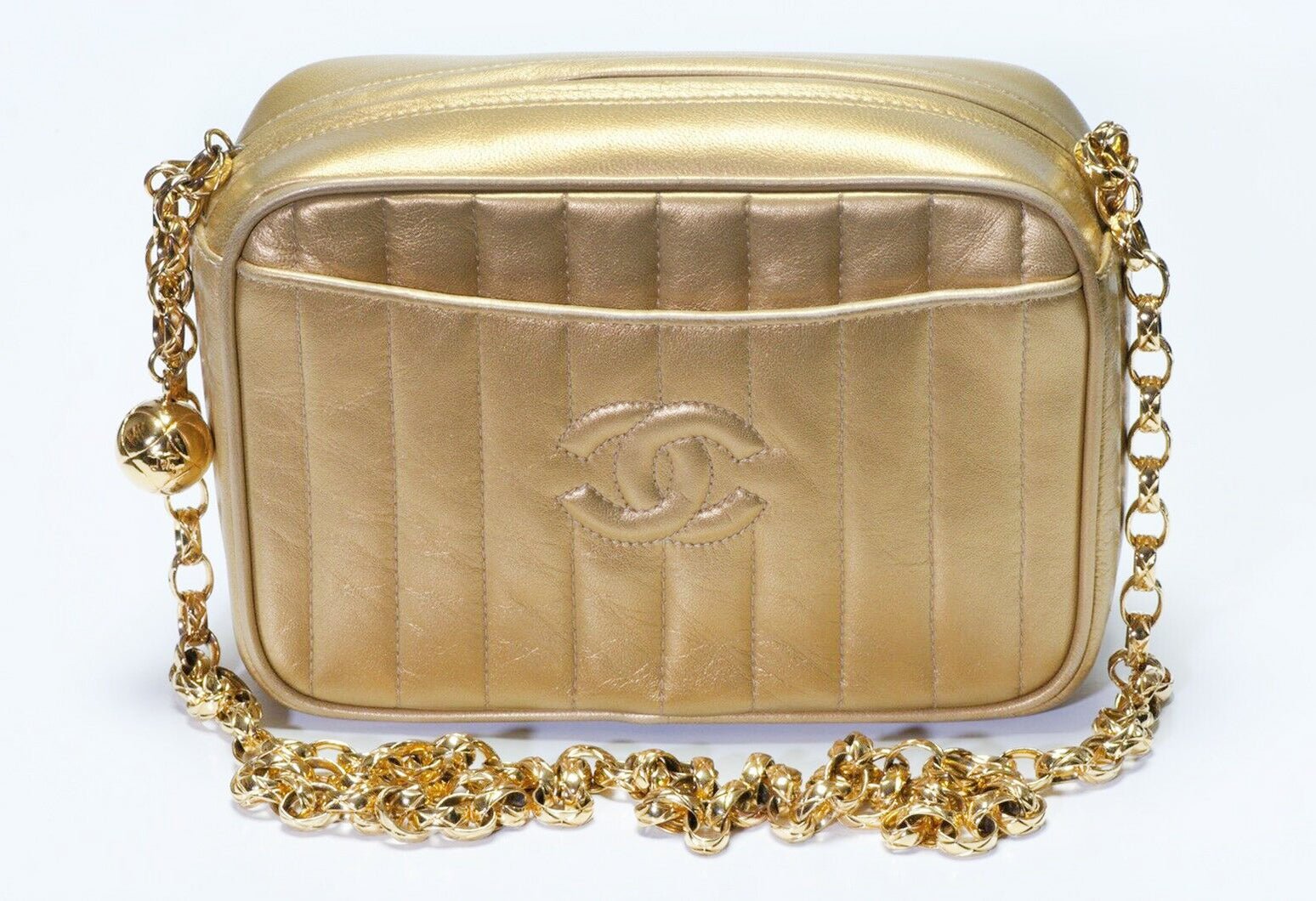 Chanel gold crossbody bag sale