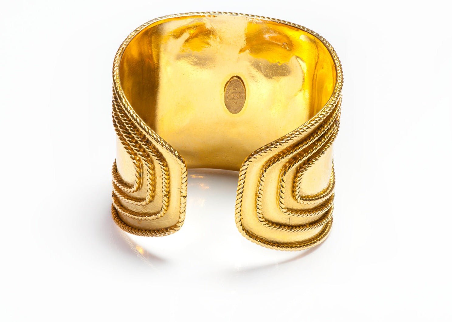 Vintage 1990's Chanel Paris Maison Gripoix Glass Cuff Bracelet