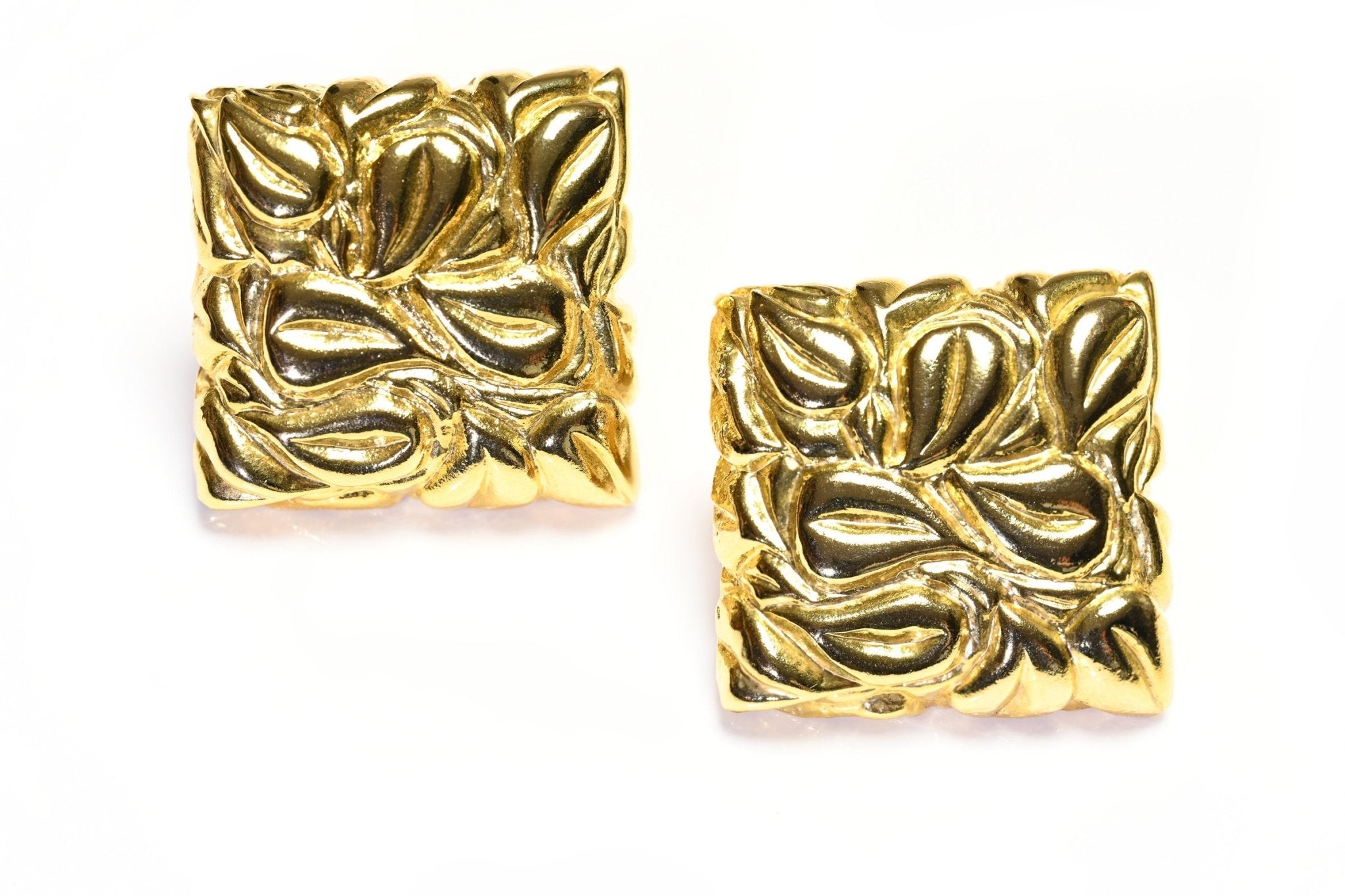 Vintage 1990’s Escada Yellow Cabochon Charm Chain Necklace Earrings Set