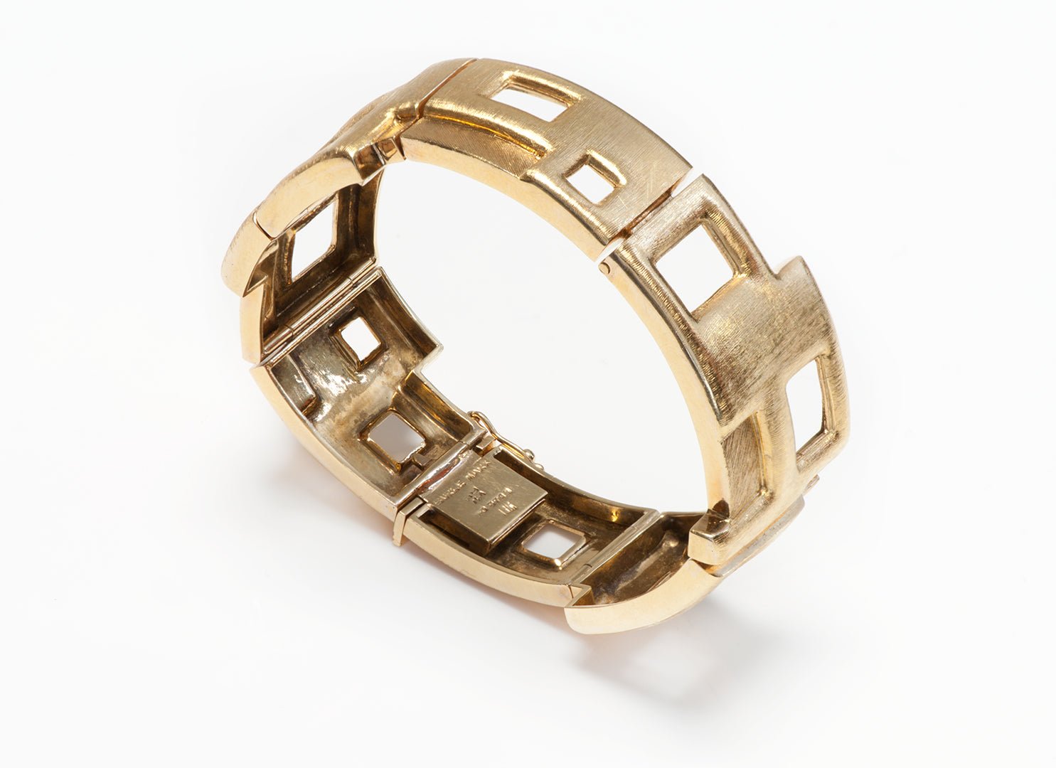 Vintage Burle Marx 18K Yellow Gold Hinge Bracelet