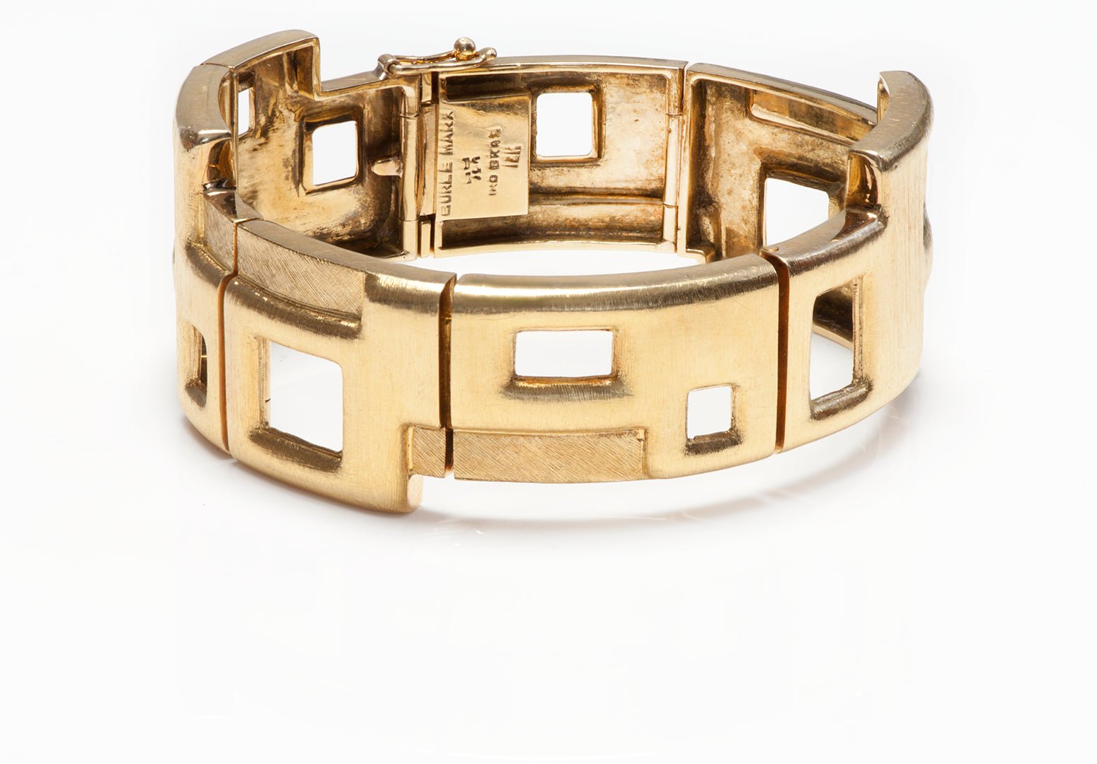 Vintage Burle Marx 18K Yellow Gold Hinge Bracelet