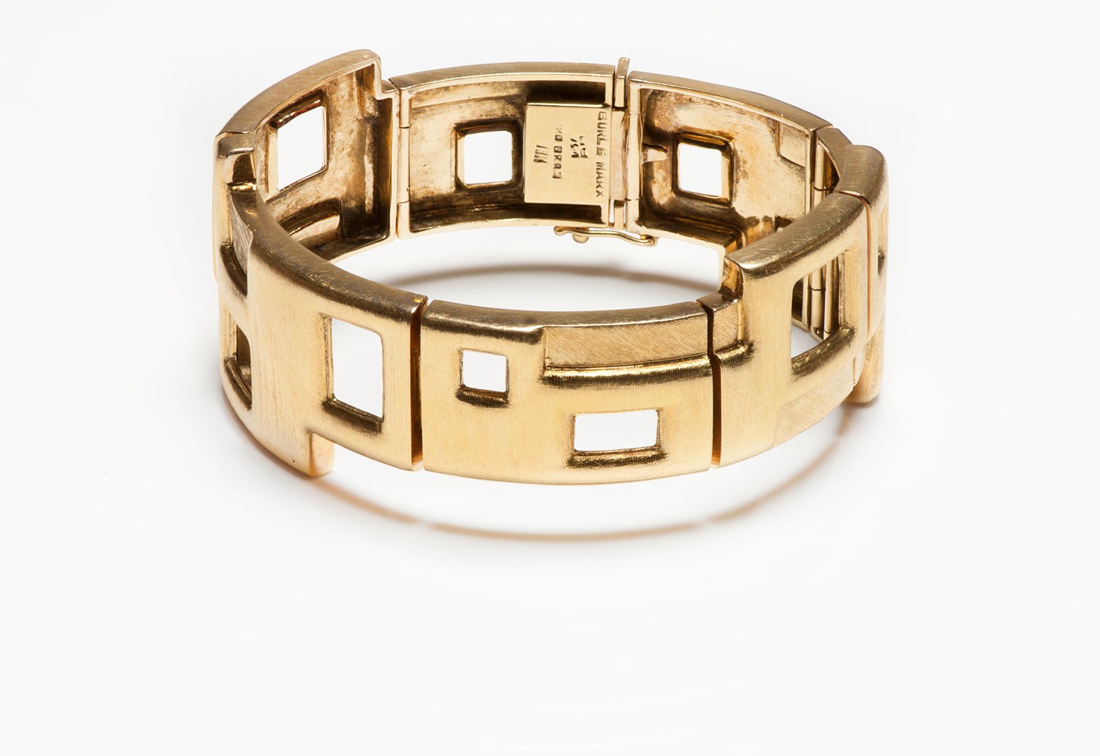 Vintage Burle Marx 18K Yellow Gold Hinge Bracelet