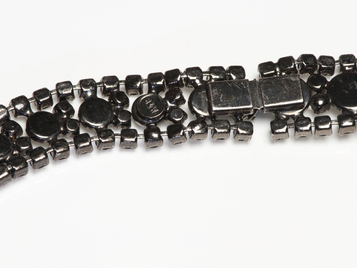 Vintage Butler & Wilson Crystal Faux Pearl Snake Collar Necklace