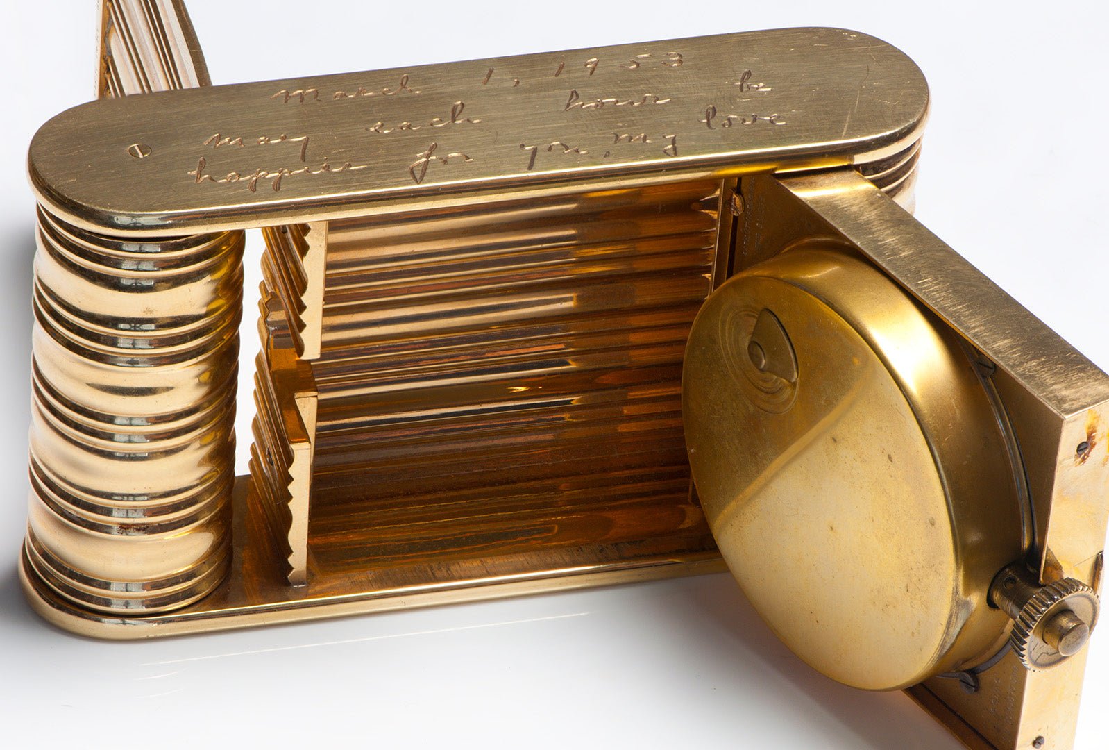 Vintage Cartier Gold Travel Clock