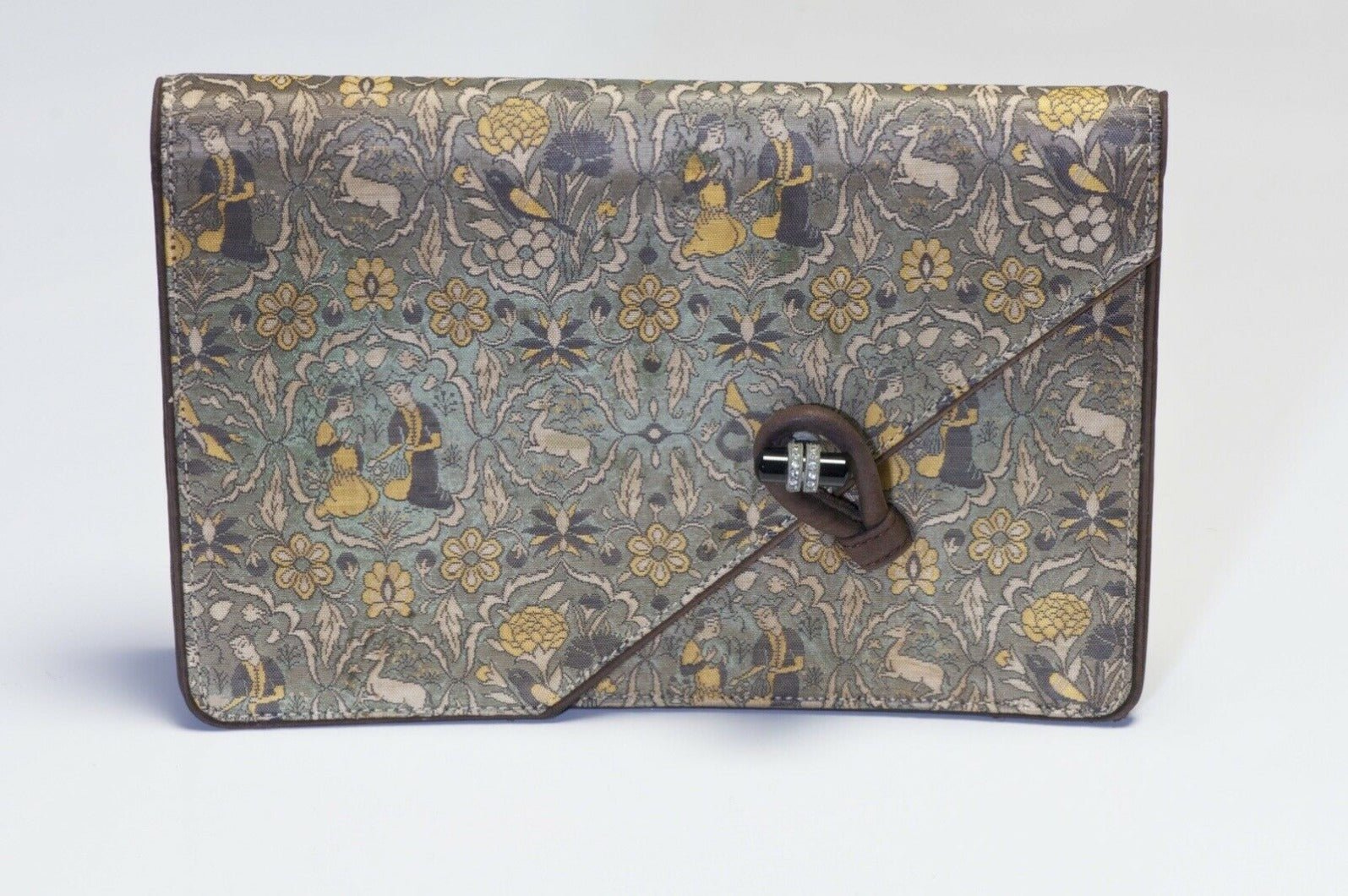 Vintage Cartier Paris Art Deco Style Brocade Silk Bag