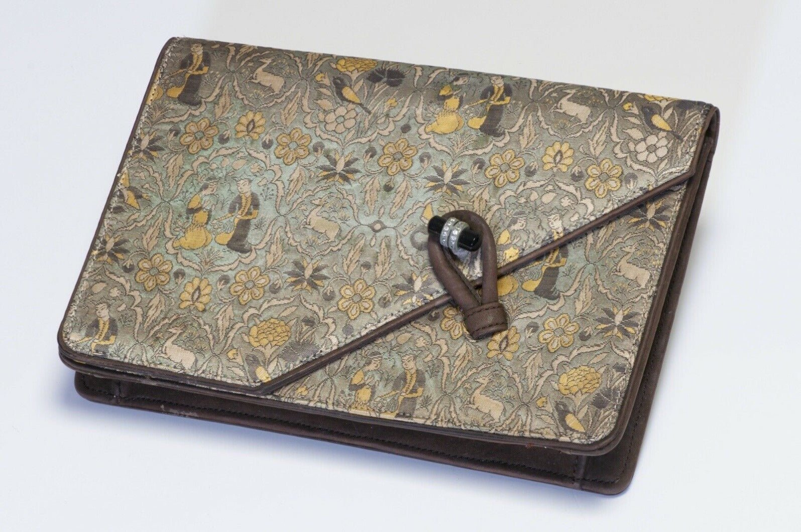 Vintage Cartier Paris Art Deco Style Brocade Silk Bag