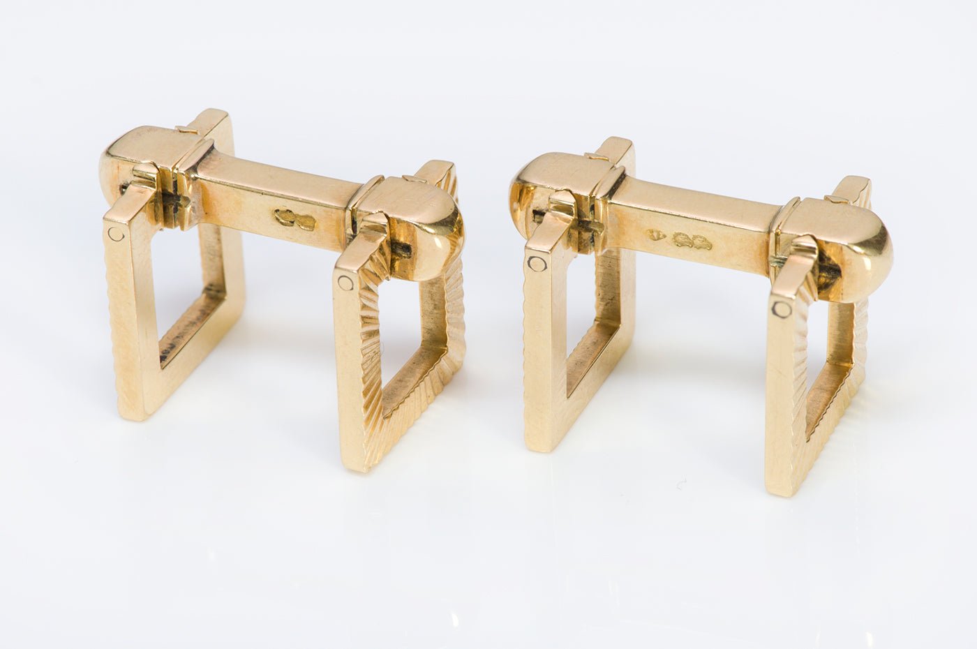 Vintage Cartier Stirrup 18K Yellow Gold Cufflinks
