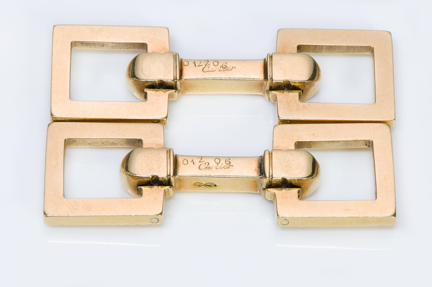 Vintage Cartier Stirrup 18K Yellow Gold Cufflinks