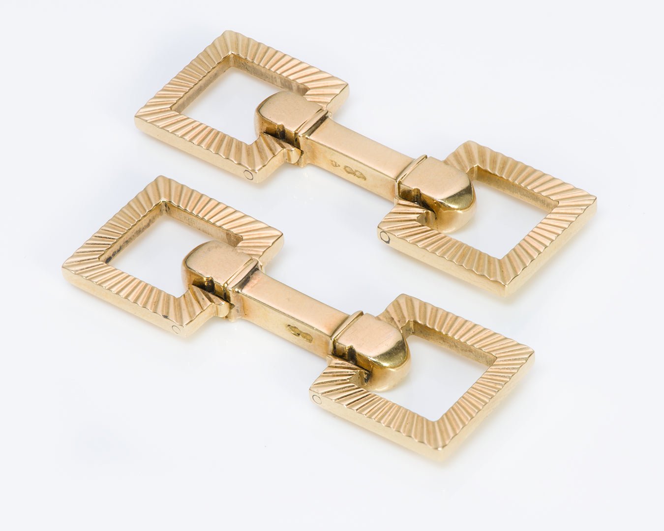 Vintage Cartier Stirrup 18K Yellow Gold Cufflinks