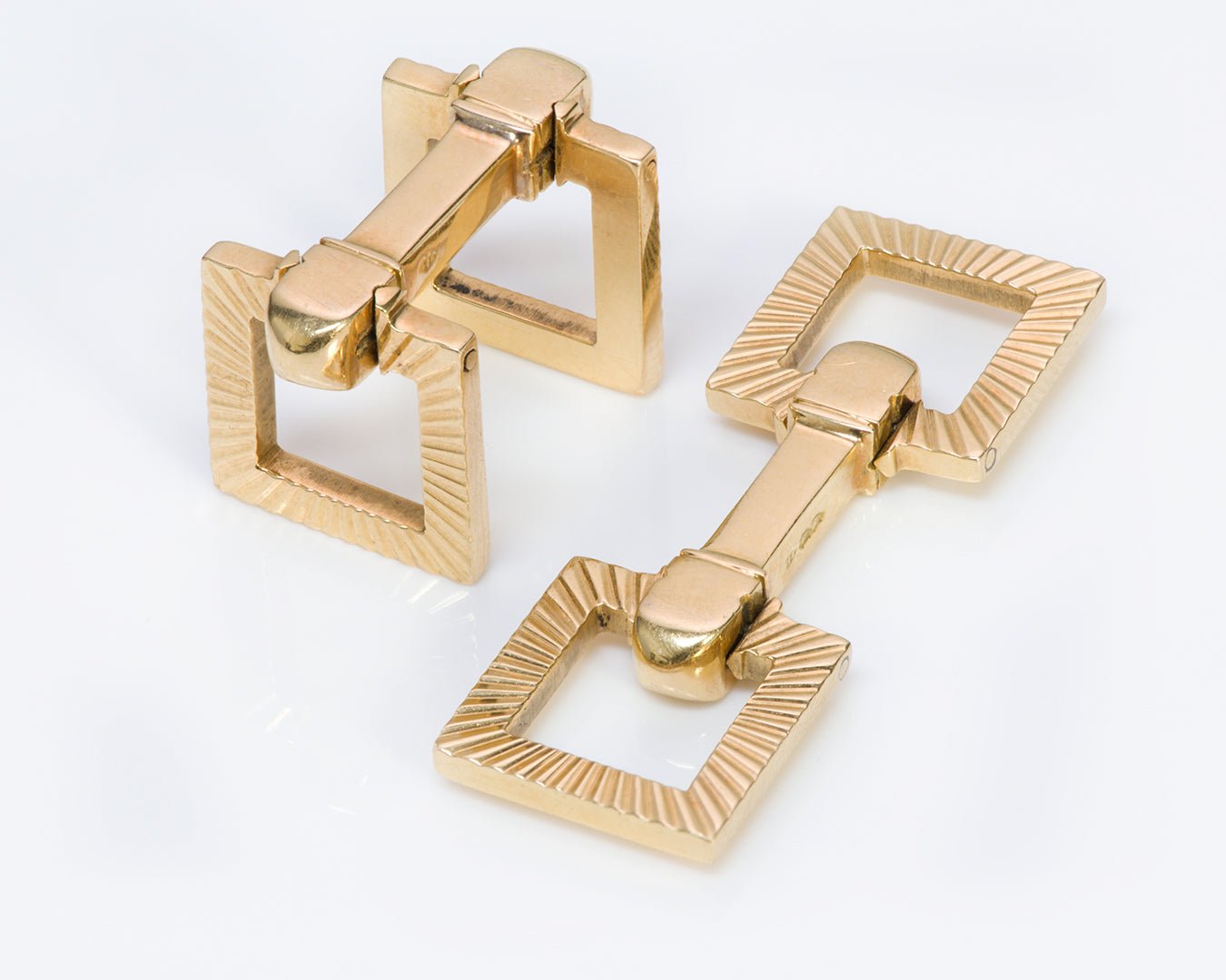 Vintage Cartier Stirrup 18K Yellow Gold Cufflinks
