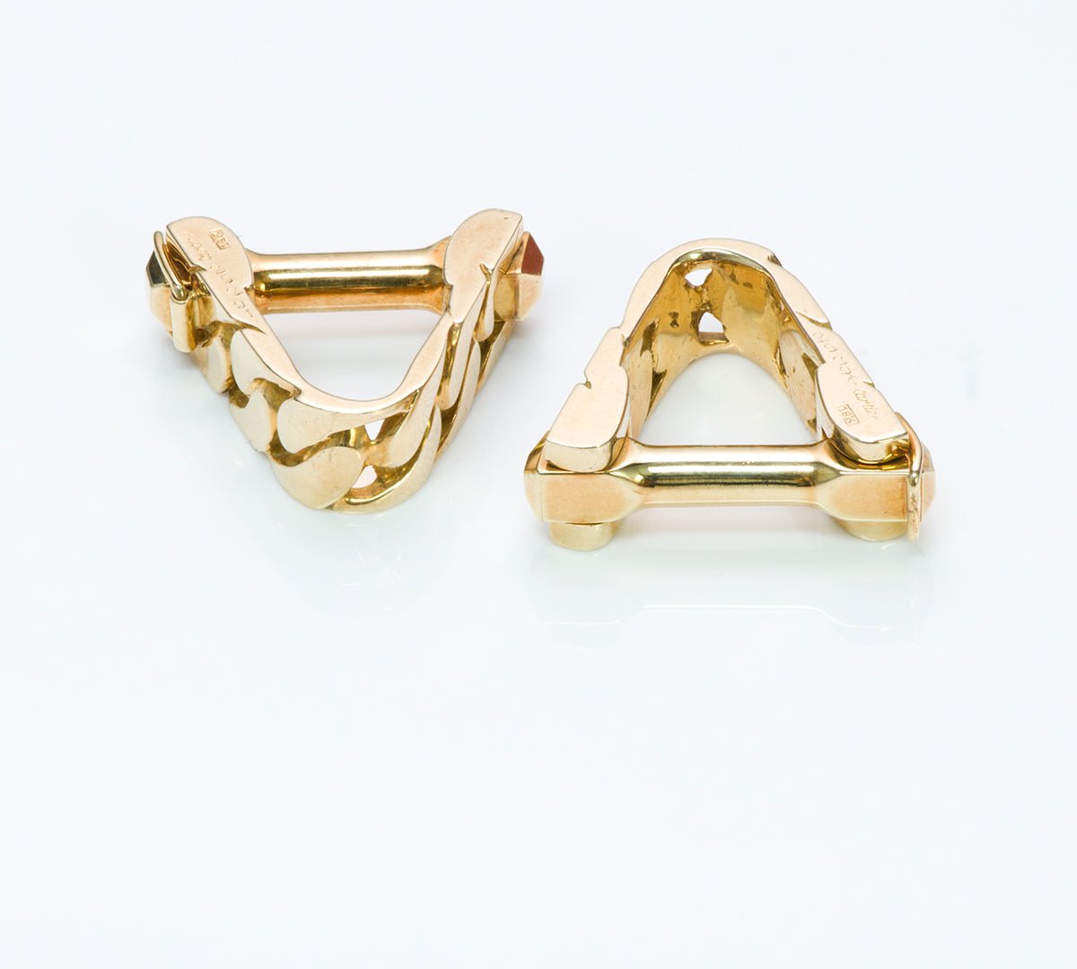 Vintage Cartier Stirrup Gold Cufflinks