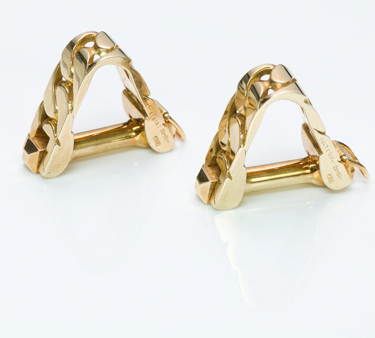 Vintage Cartier Stirrup Gold Cufflinks
