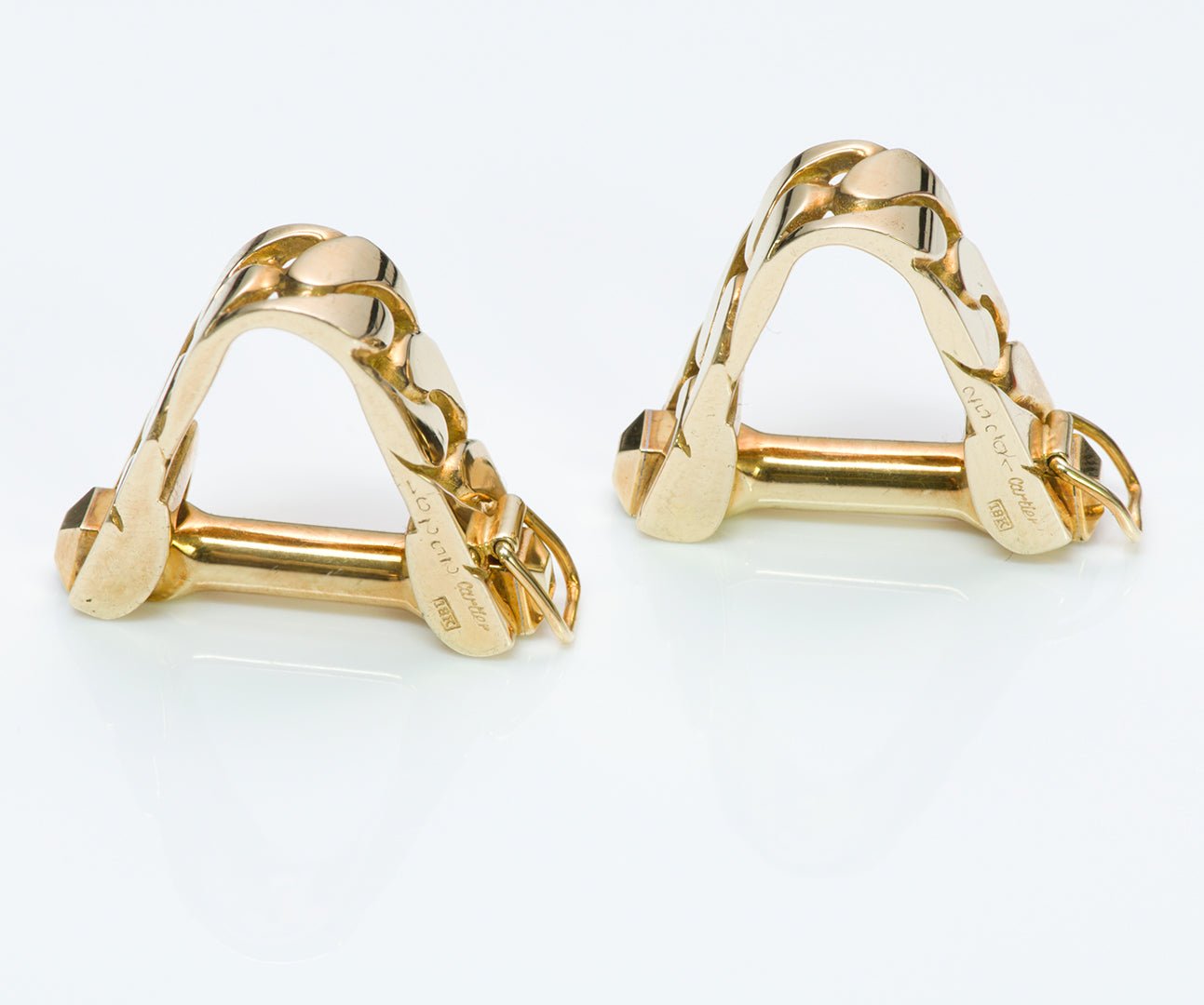 Vintage Cartier Stirrup Gold Cufflinks