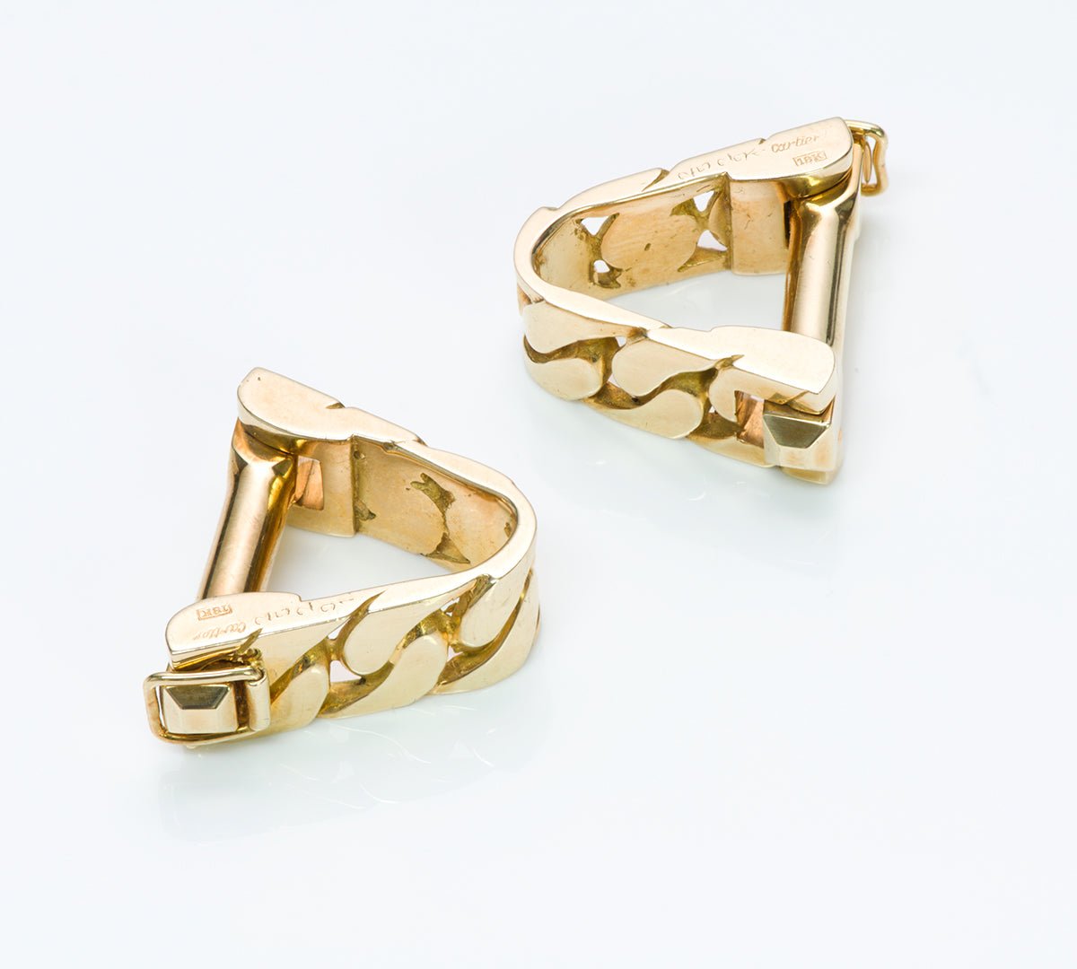 Vintage Cartier Stirrup Gold Cufflinks