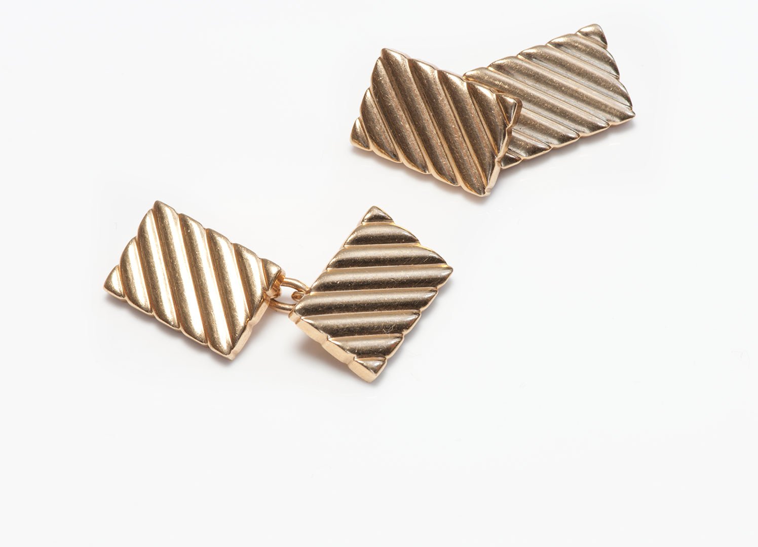 Vintage Cartier Yellow Gold Chain Link Cufflinks