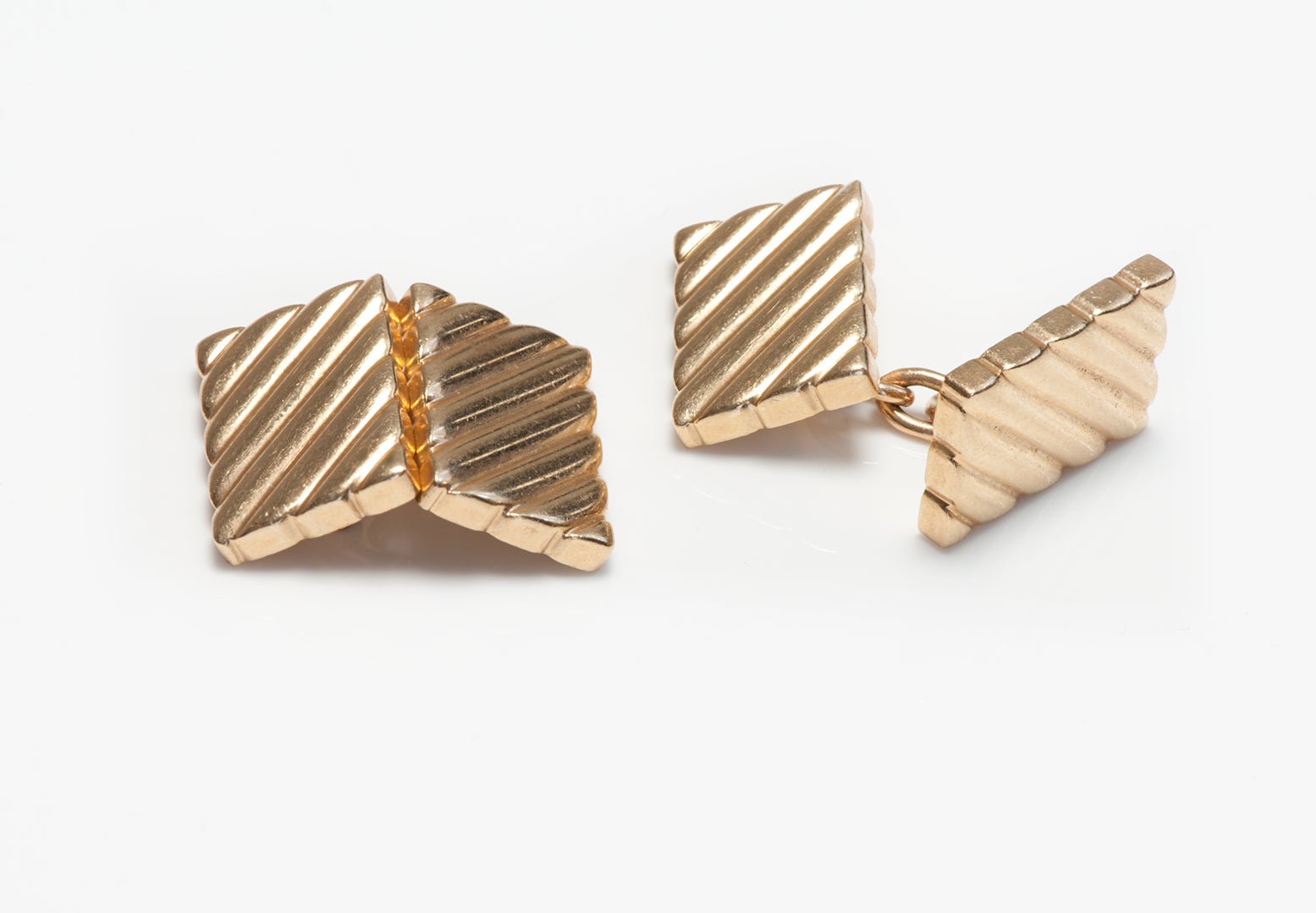 Vintage Cartier Yellow Gold Chain Link Cufflinks