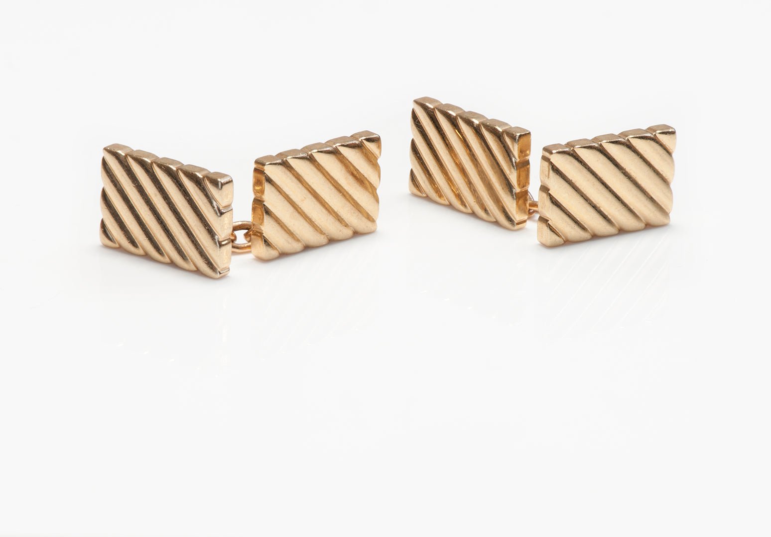 Vintage Cartier Yellow Gold Chain Link Cufflinks
