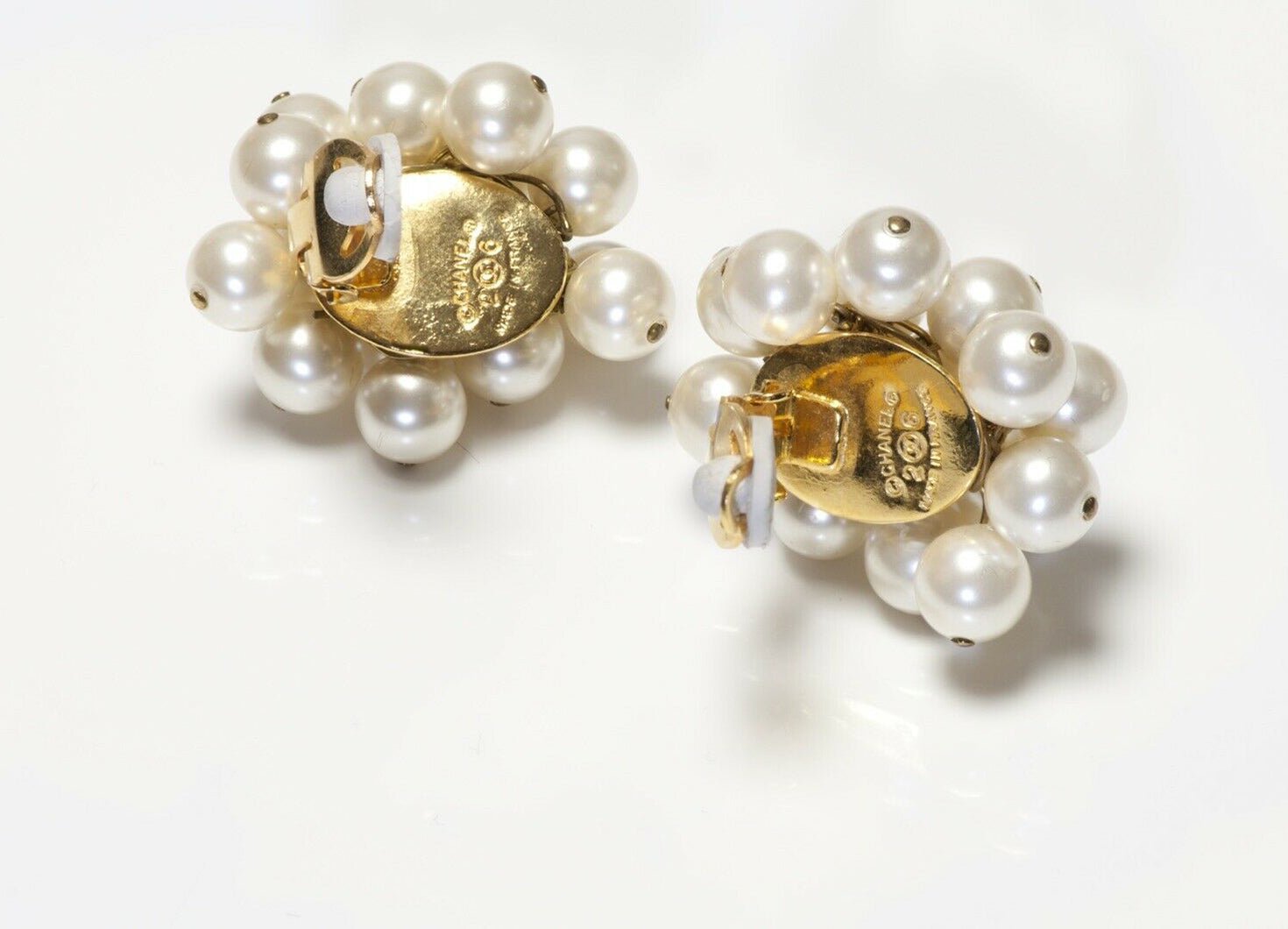 Vintage CHANEL Paris 1990’s Pearl Cluster Earrings