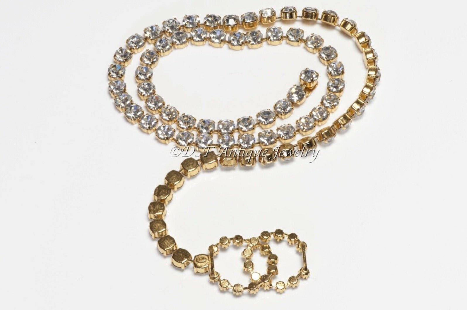 Vintage CHANEL Paris 1995 CC Crystal Chain Women’s Waist Barbie Belt