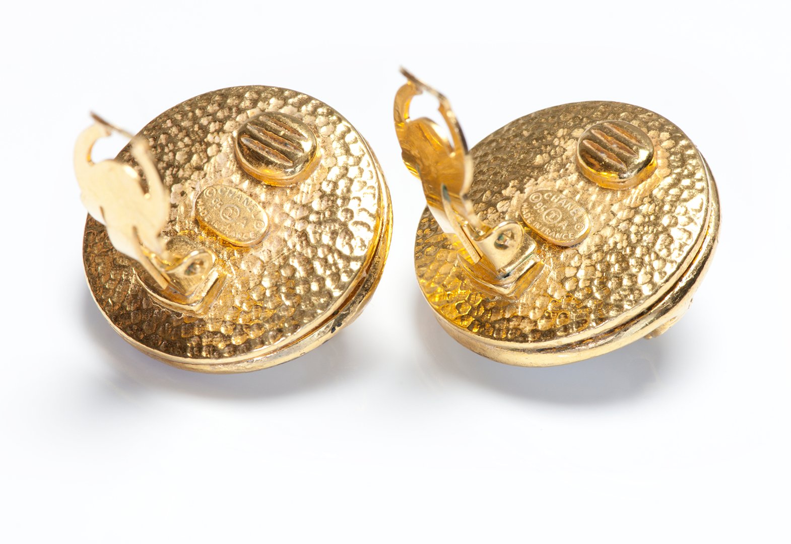 Vintage Chanel Paris Fall 1995 Pearl Letter Earrings