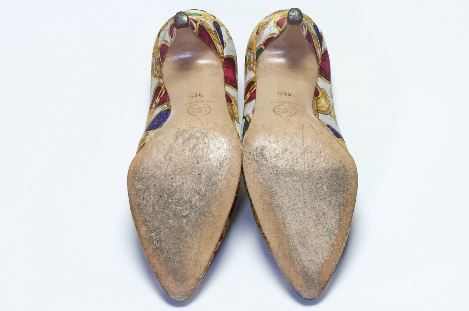 Vintage CHANEL Paris Gripoix Satin Women’s Heels