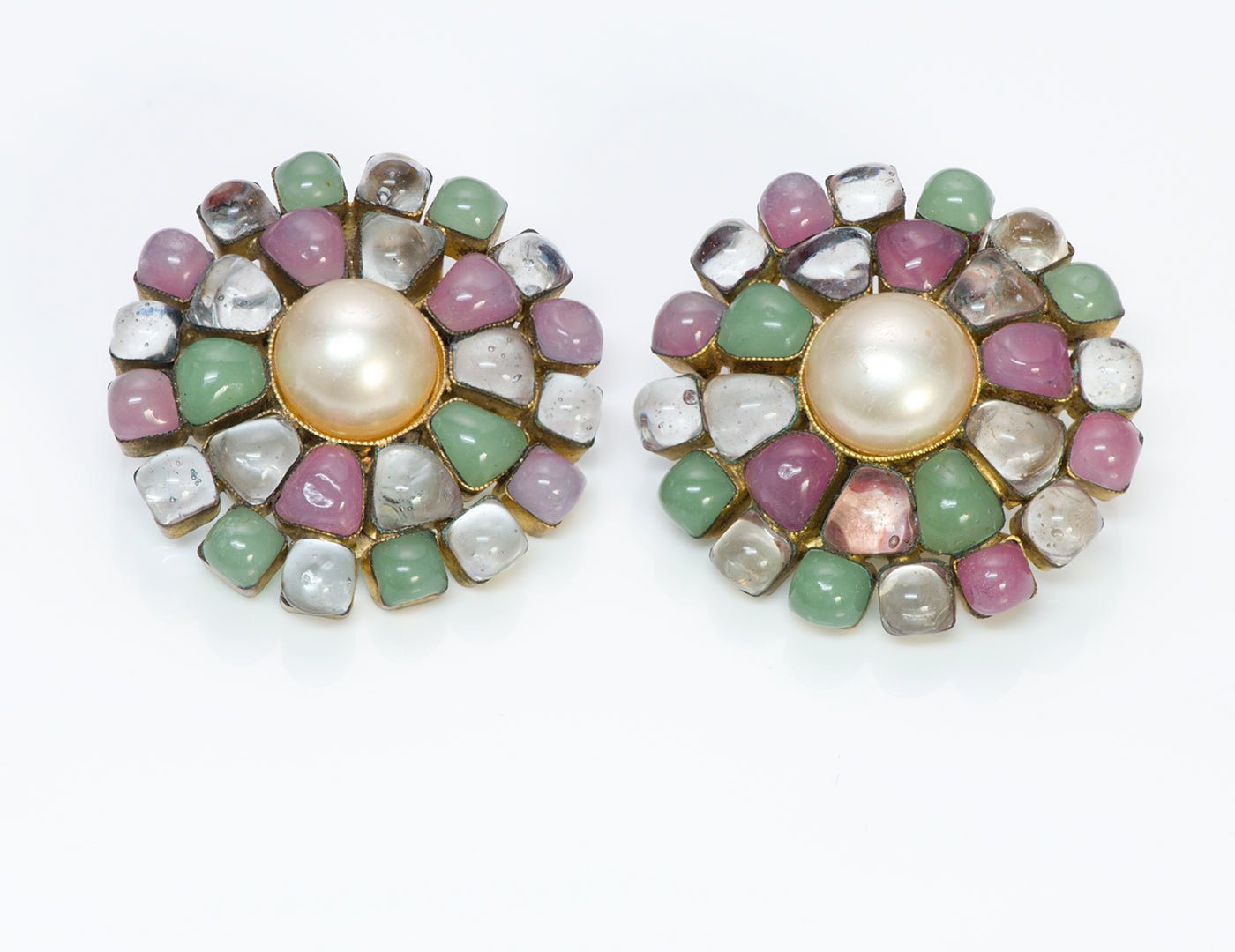 Vintage Chanel Pearl Gripoix Earrings