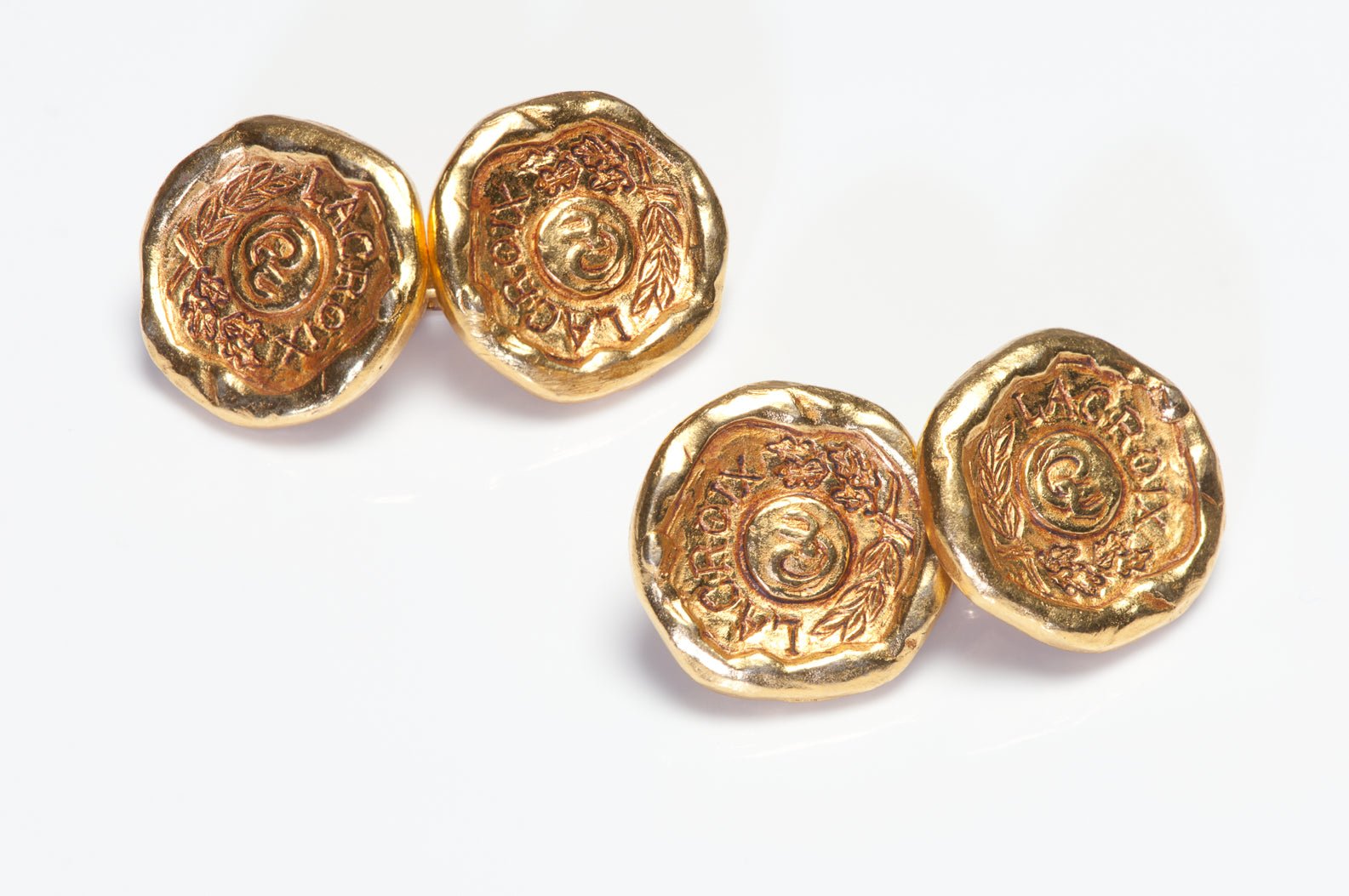 Vintage Christian Lacroix Paris Gold Plated Cufflinks