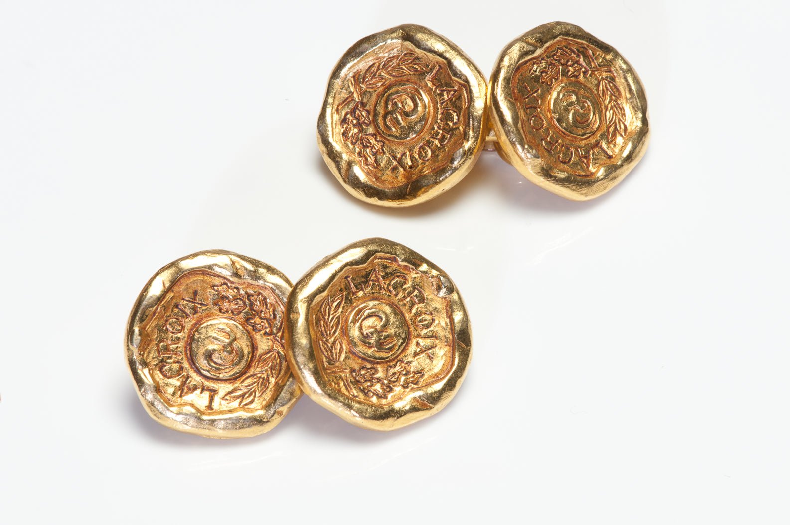 Vintage Christian Lacroix Paris Gold Plated Cufflinks