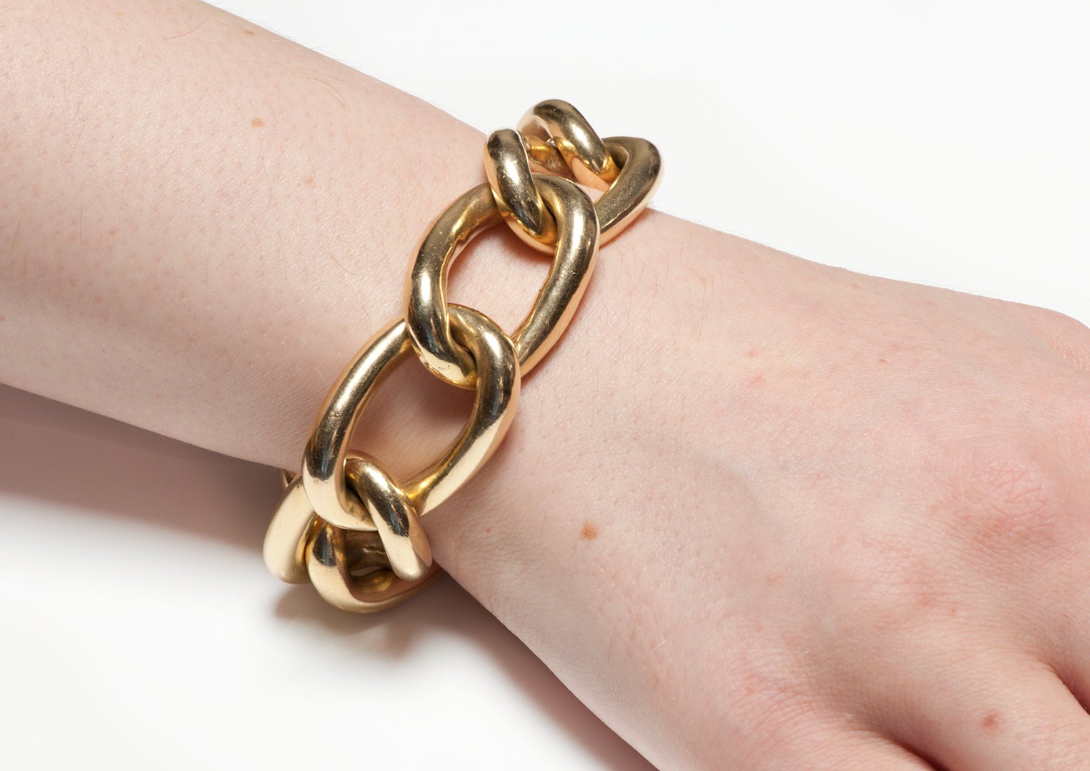 Vintage Chunky Chain Link Gold Bracelet