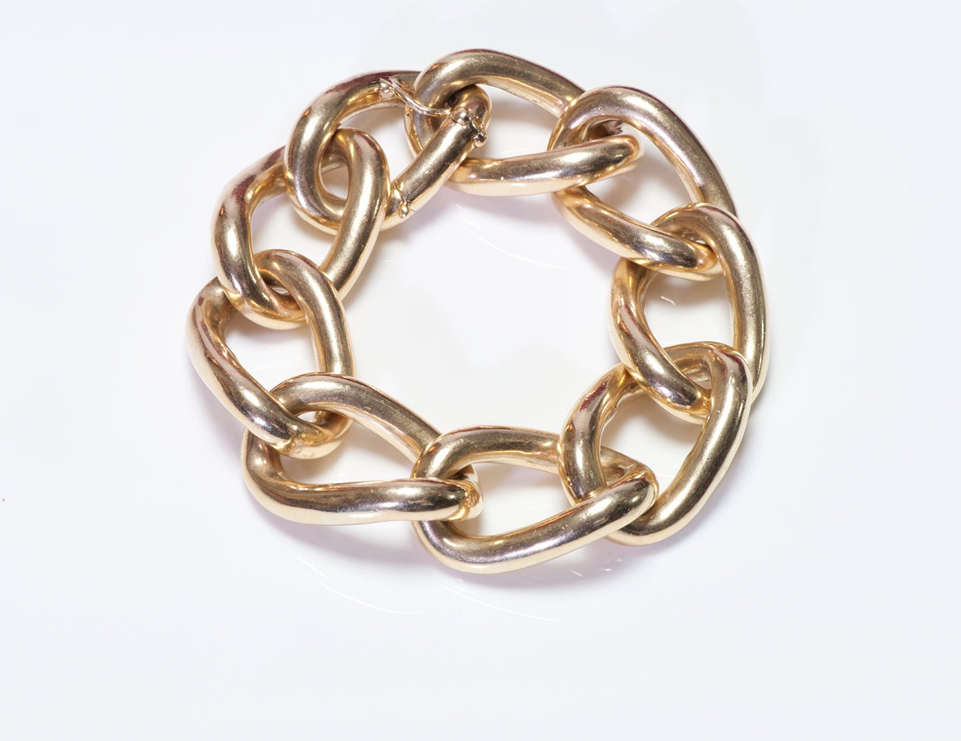 Vintage Chunky Chain Link Gold Bracelet