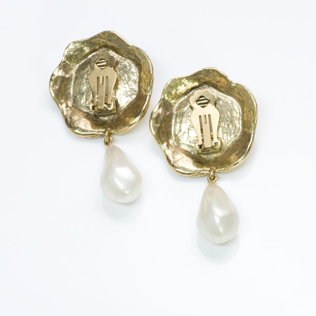 Vintage Costume Jewelry Pearl Earrings