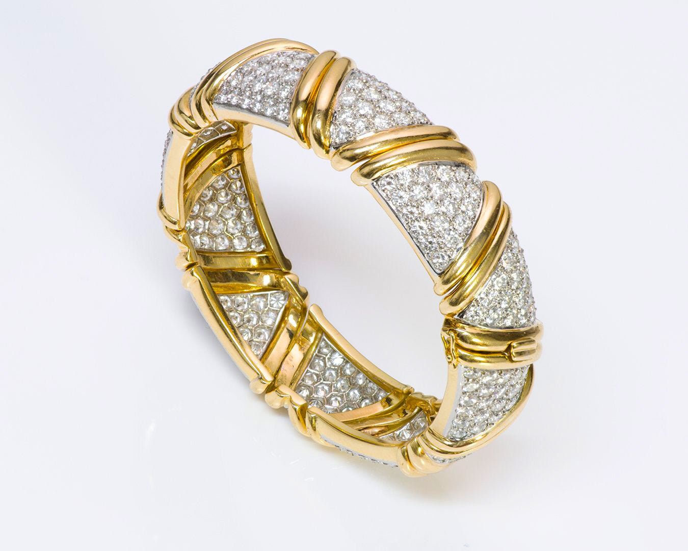 Vintage Diamond 18K Gold Platinum Bracelet