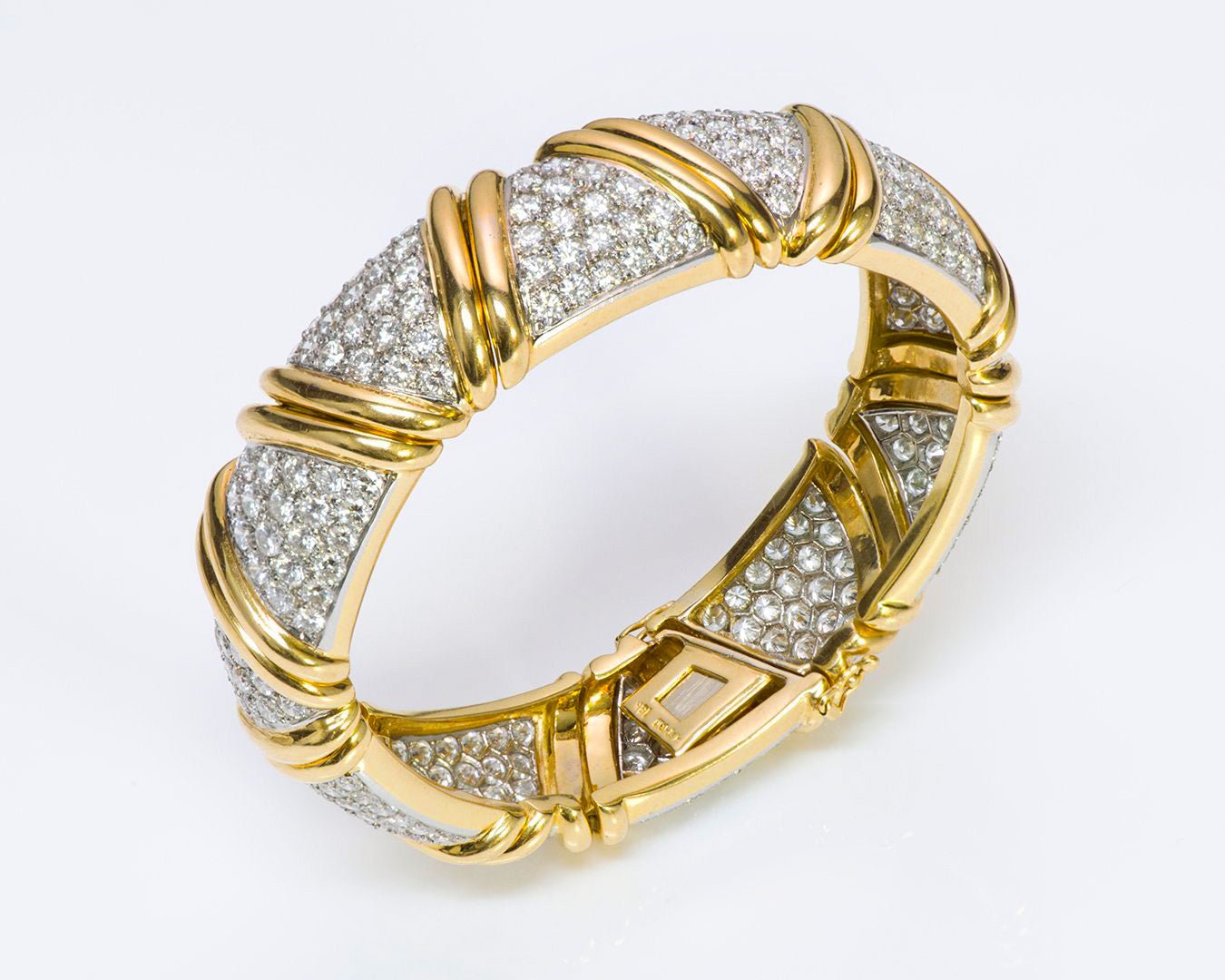 Vintage Diamond 18K Gold Platinum Bracelet