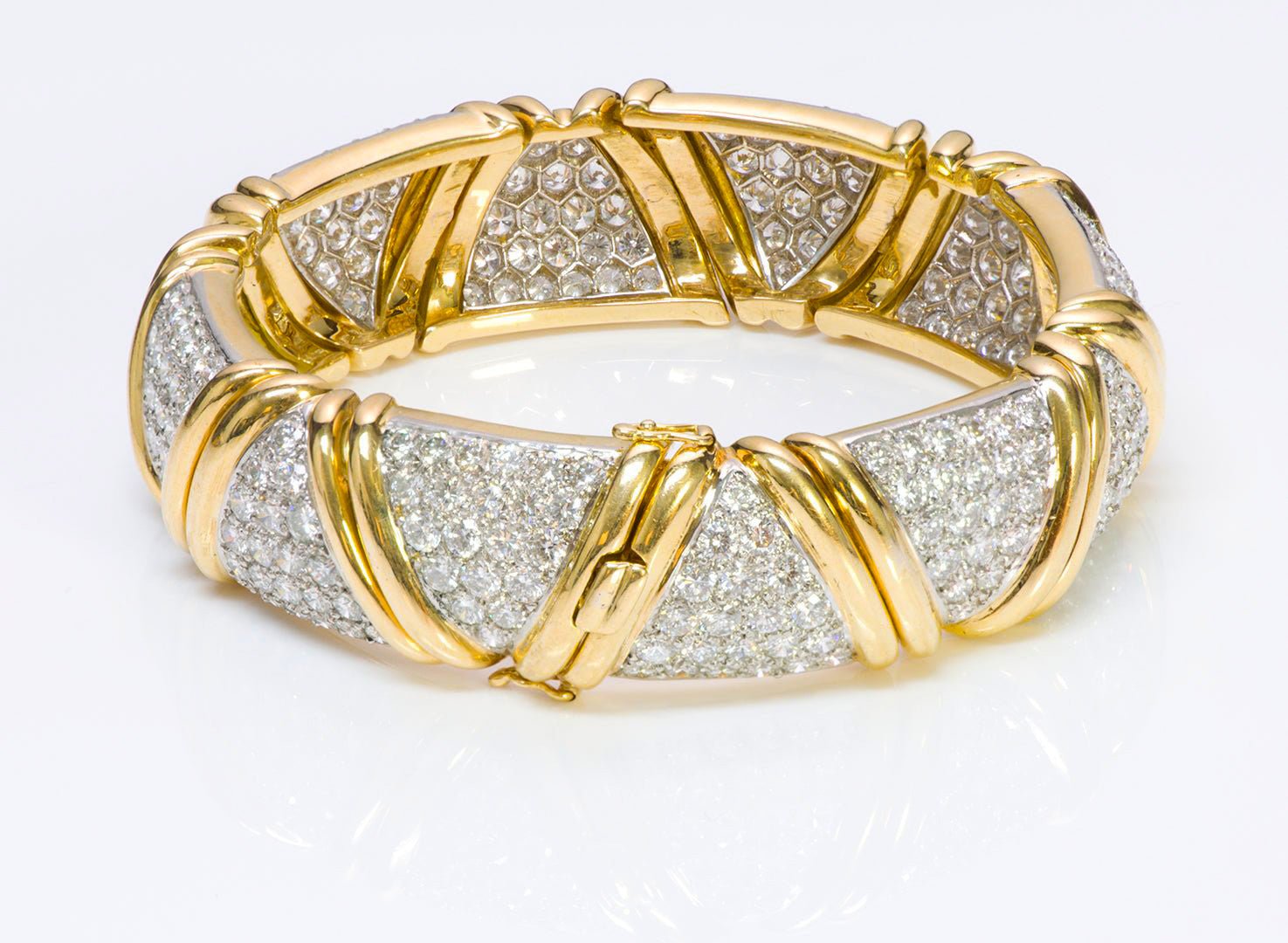 Vintage Diamond Bracelet in 18K Gold Platinum –