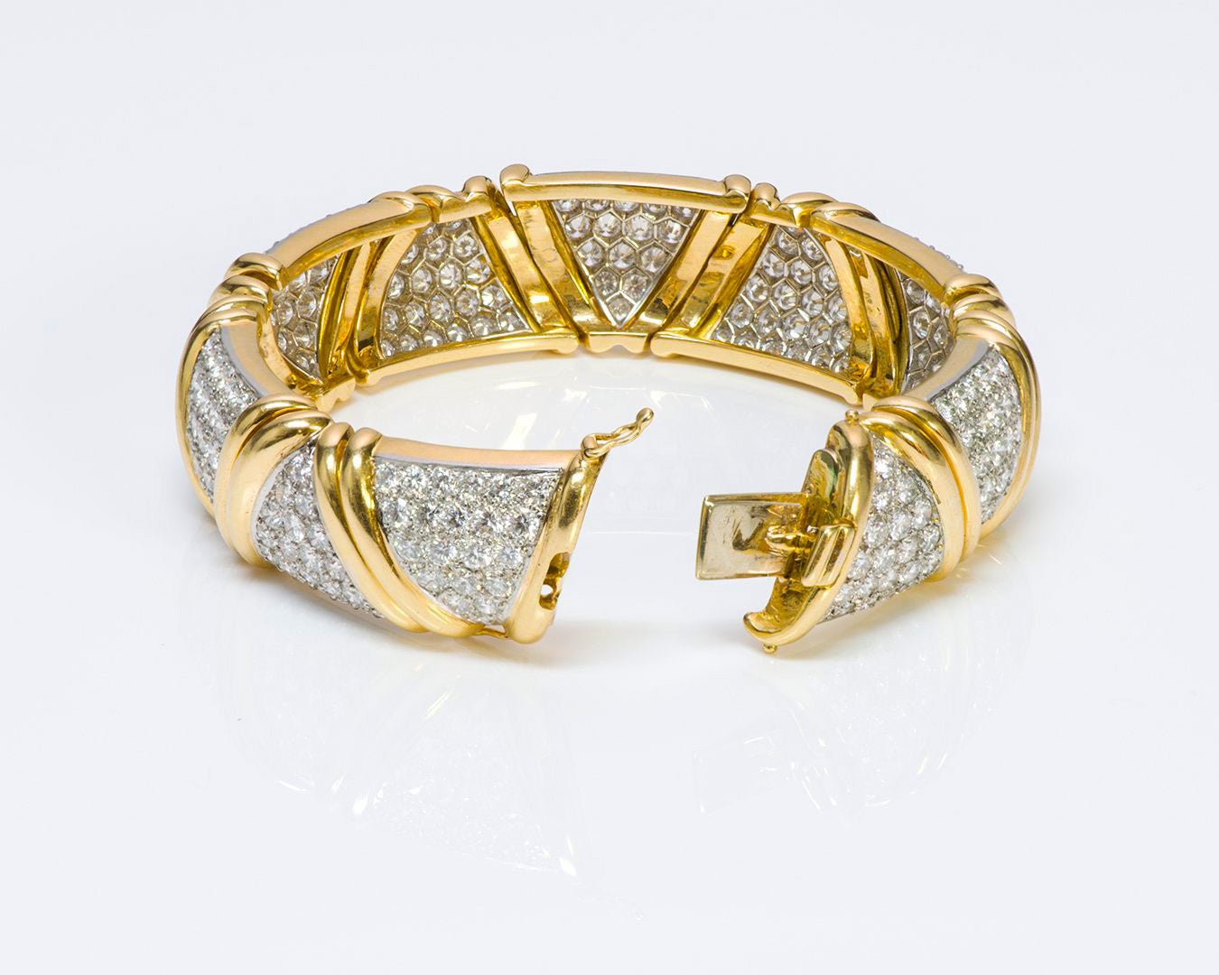 Vintage Diamond 18K Gold Platinum Bracelet