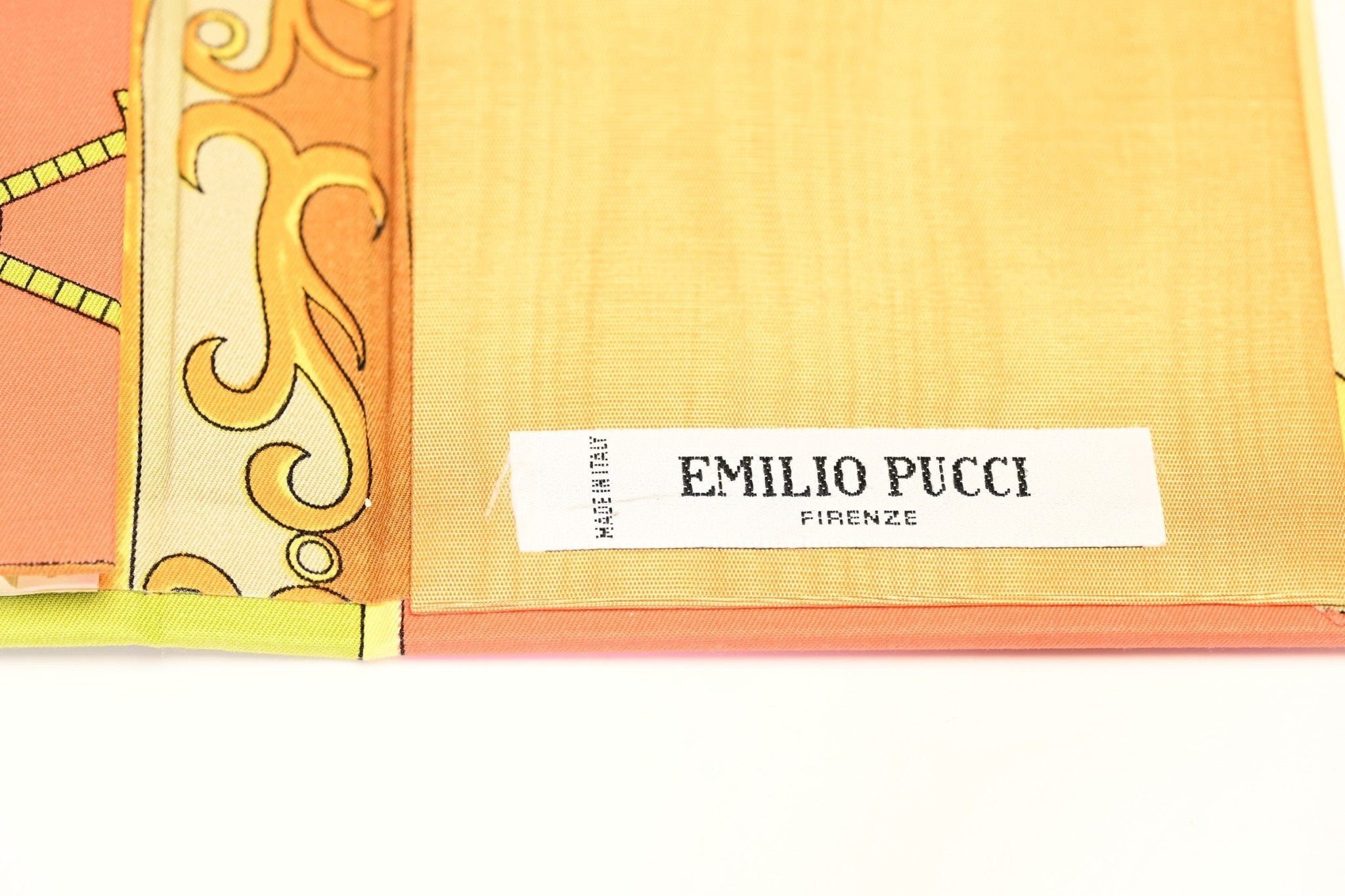 Vintage Emilio Pucci Orange Yellow Canvas Address Book Agenda