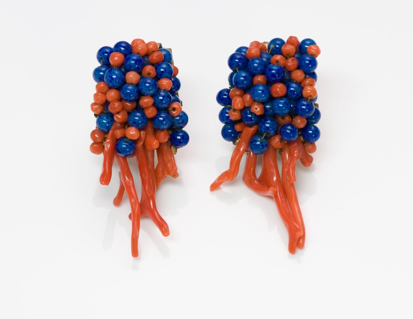 Vintage Faux Coral Earrings