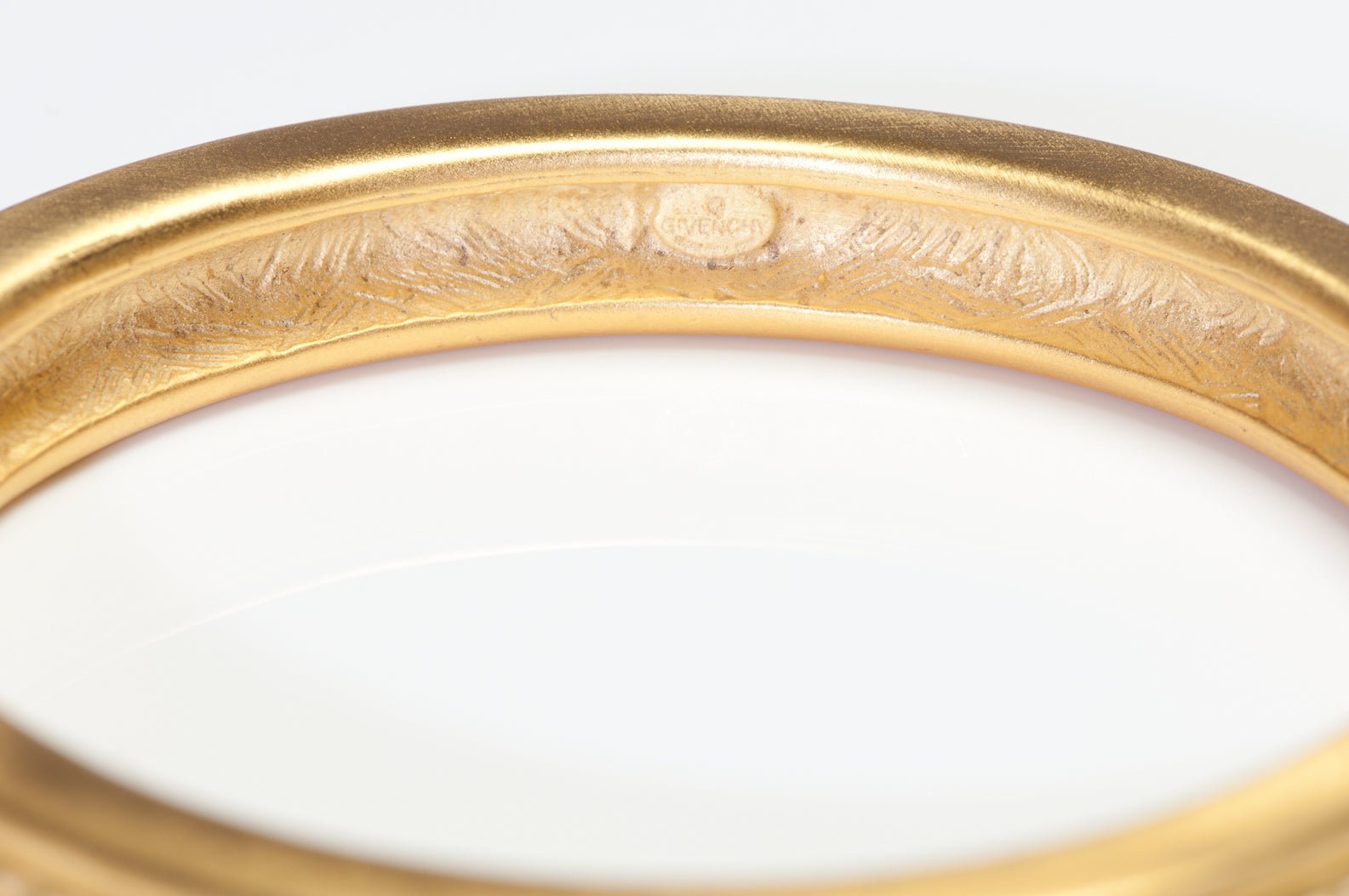 Vintage Givenchy Paris Gold Plated Purple Green Crystal Bangle Bracelet