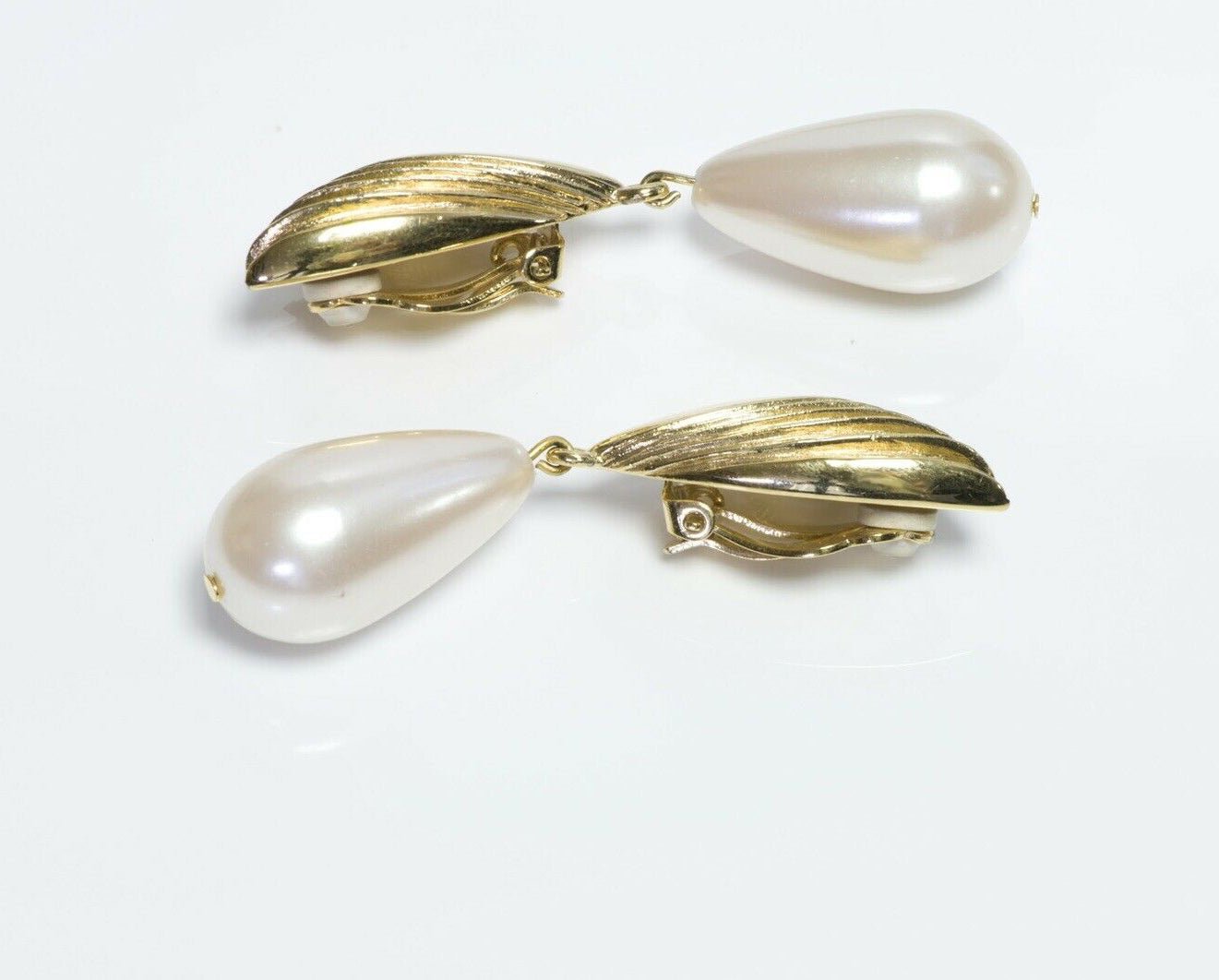 Vintage GIVENCHY Paris Long Pearl Drop Earrings