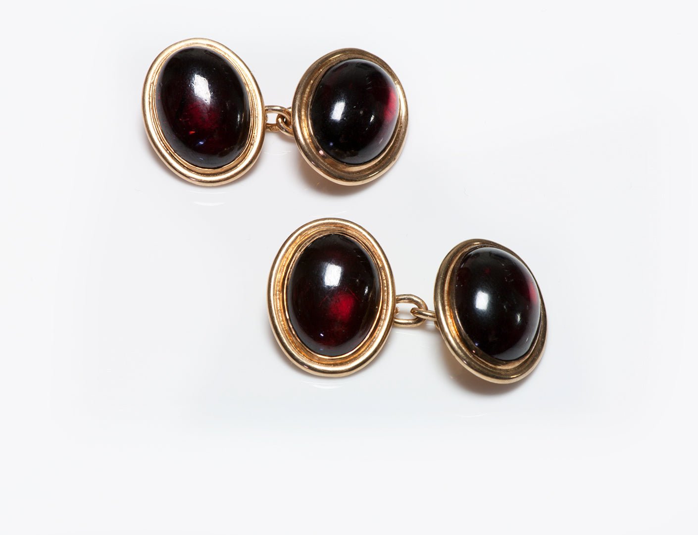 Vintage Gold Garnet Cufflinks