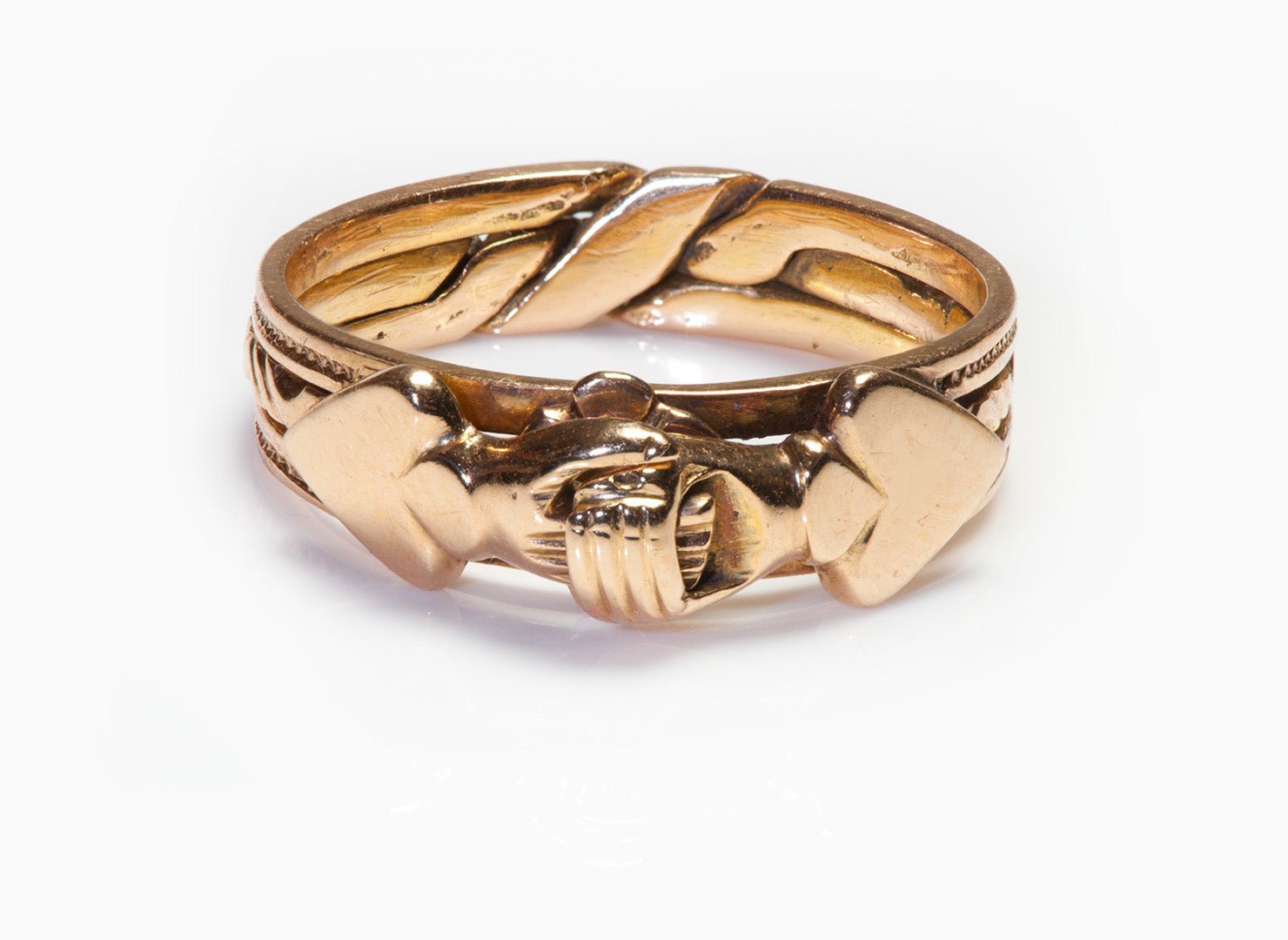 Gold Irish Puzzle Ring 9ct Rose Gold Piece Puzzle Ring Jewellery