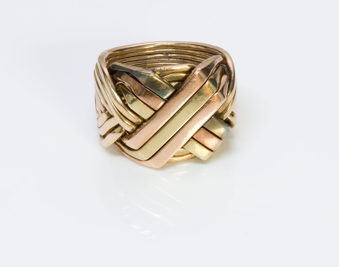 Vintage Gold Puzzle Men's Ring